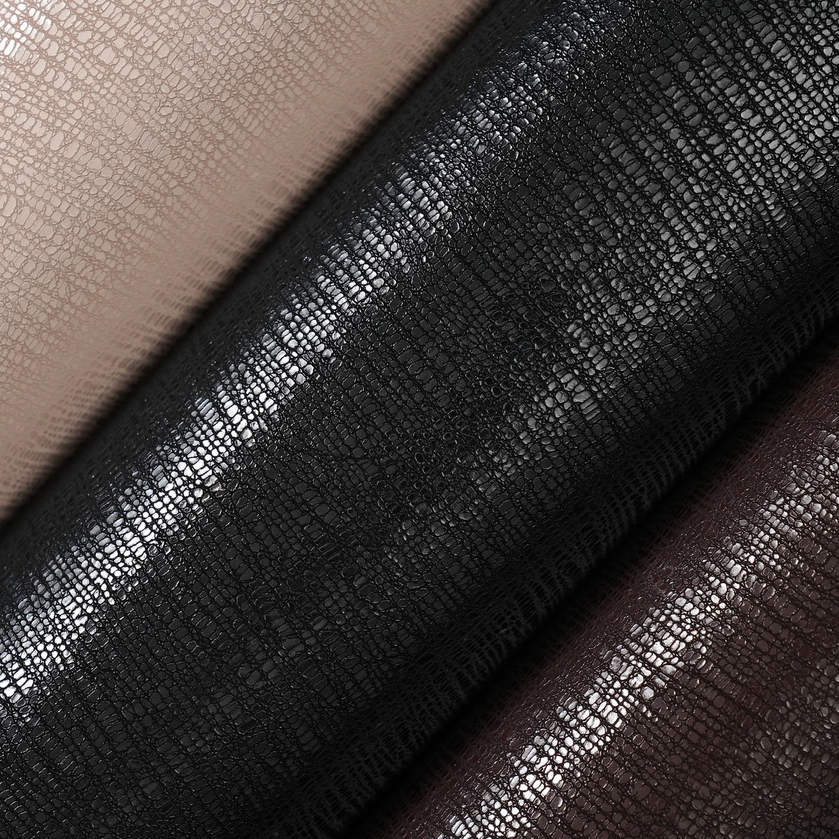 Lizard Embossed Cowhide Leather Panels, 3-3.5 oz - Black
