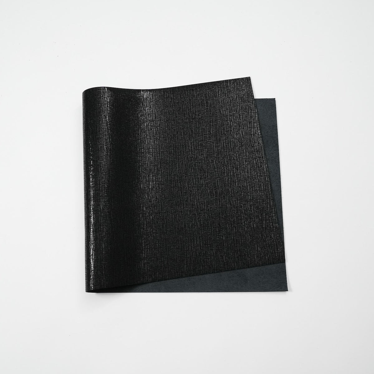 Lizard Embossed Cowhide Leather Panels, 3-3.5 oz - Black