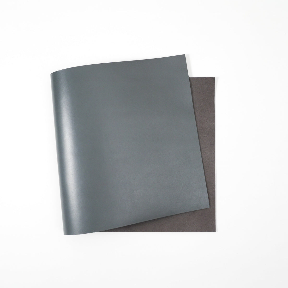 Dyed Veg Tan Leather Panels - Gray