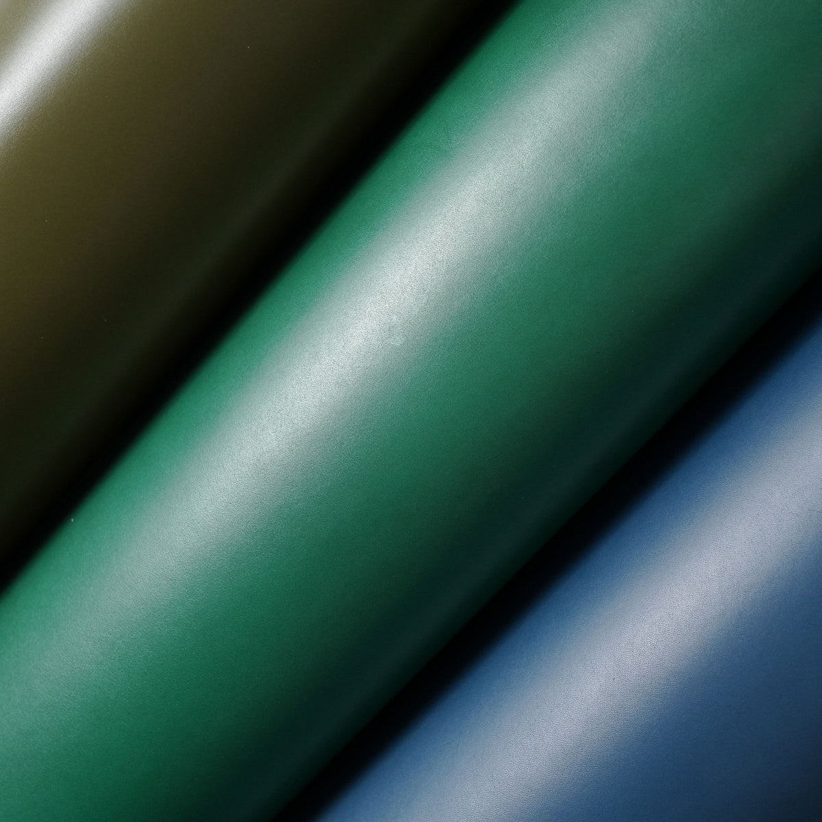 Dyed Veg Tan Leather Panels - Green