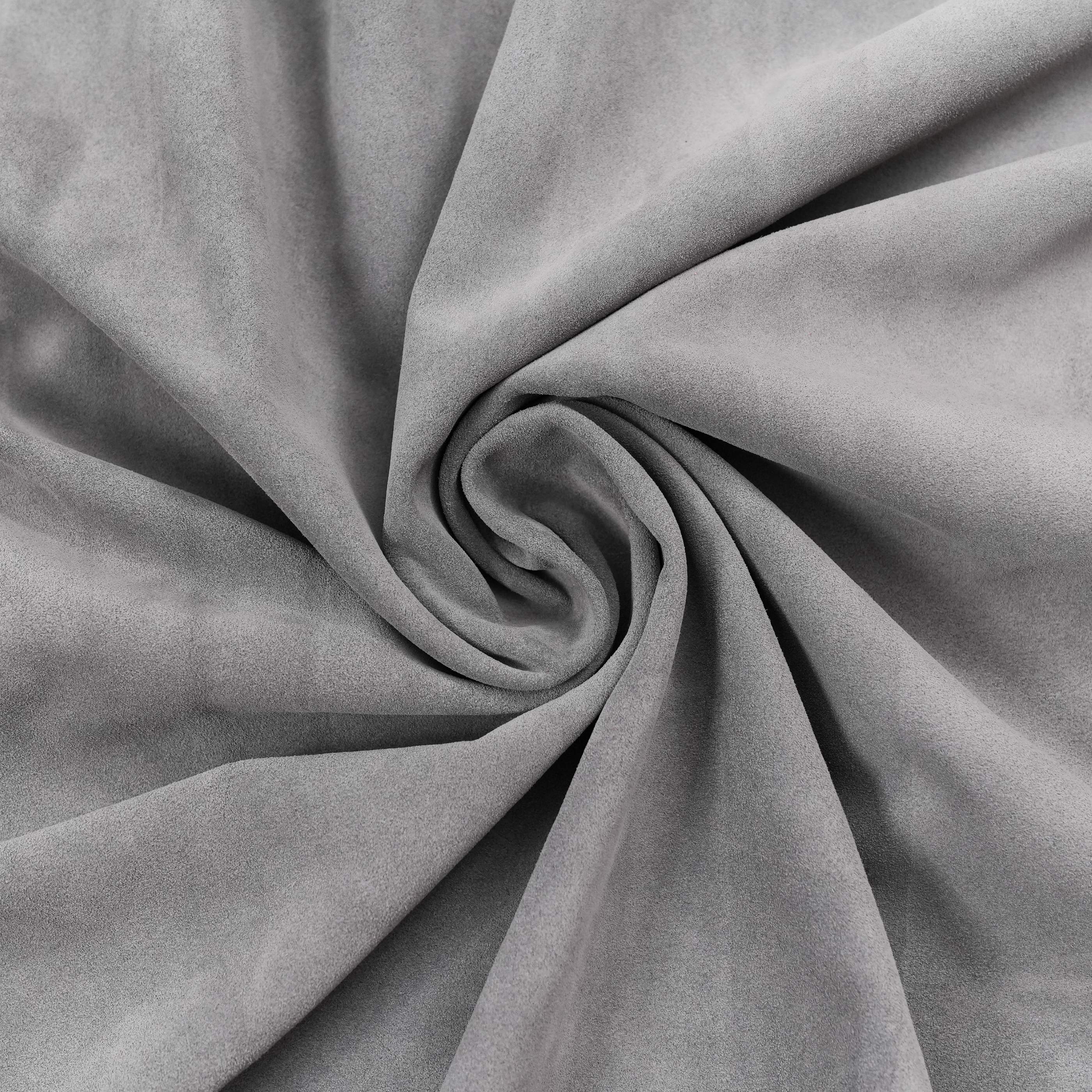 Italian Cowhide Suede Leather - Gray