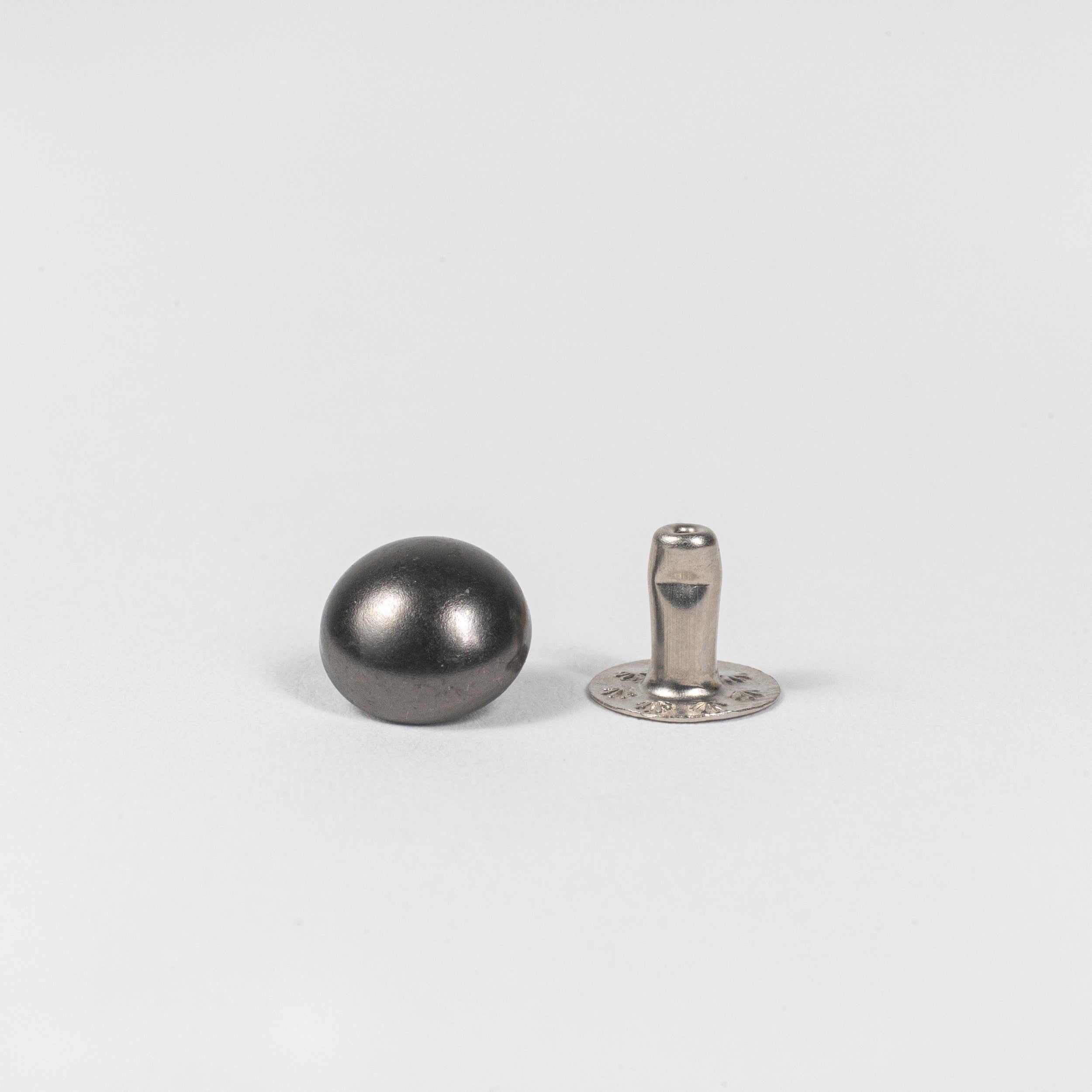 gunmetal domed rivet front view