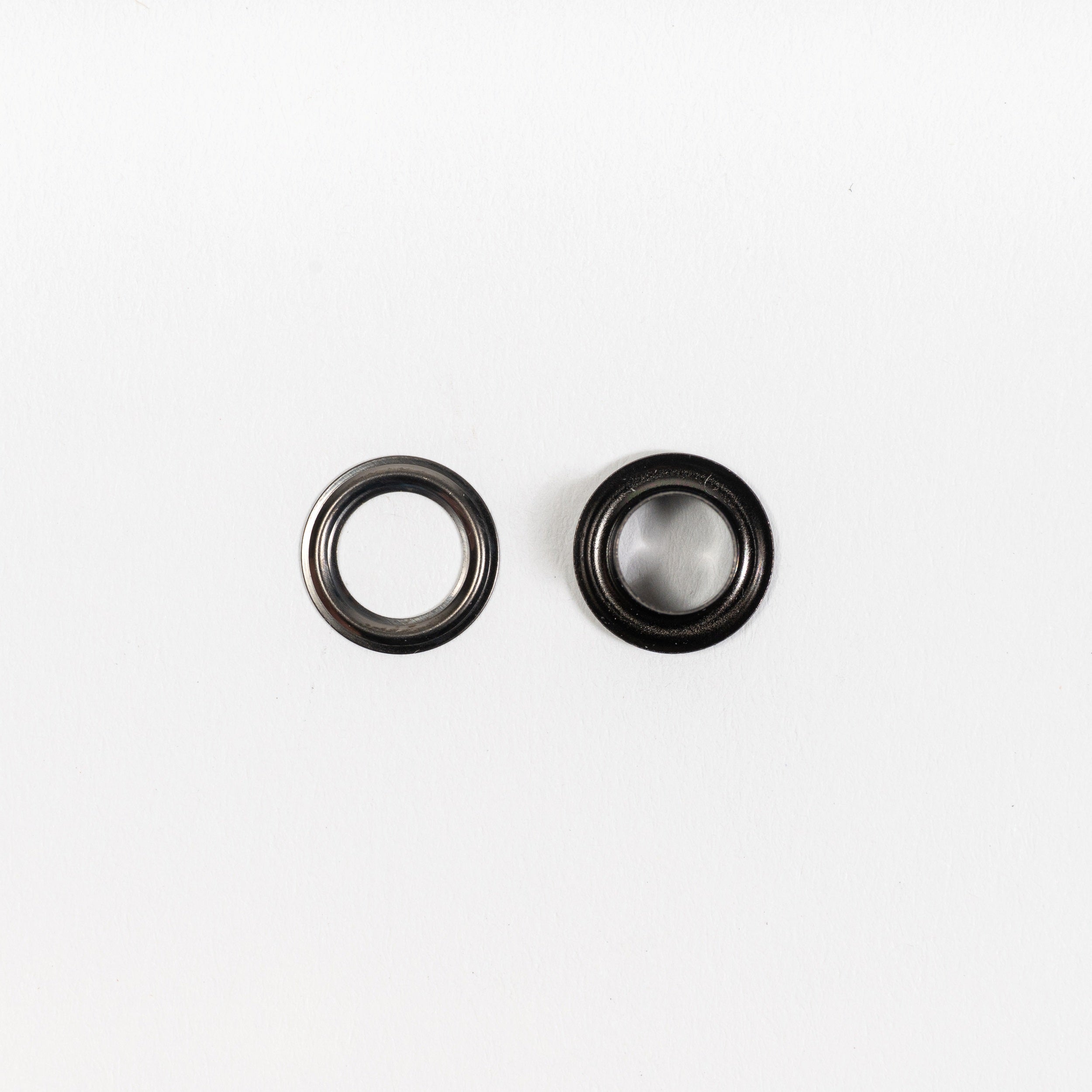 gunmetal grommet top view