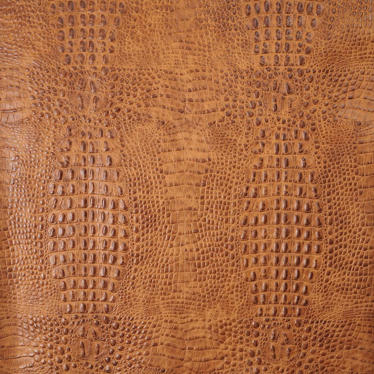 Hornback Crocodile Embossed Leather, 2.5-3 oz - Cognac Brown