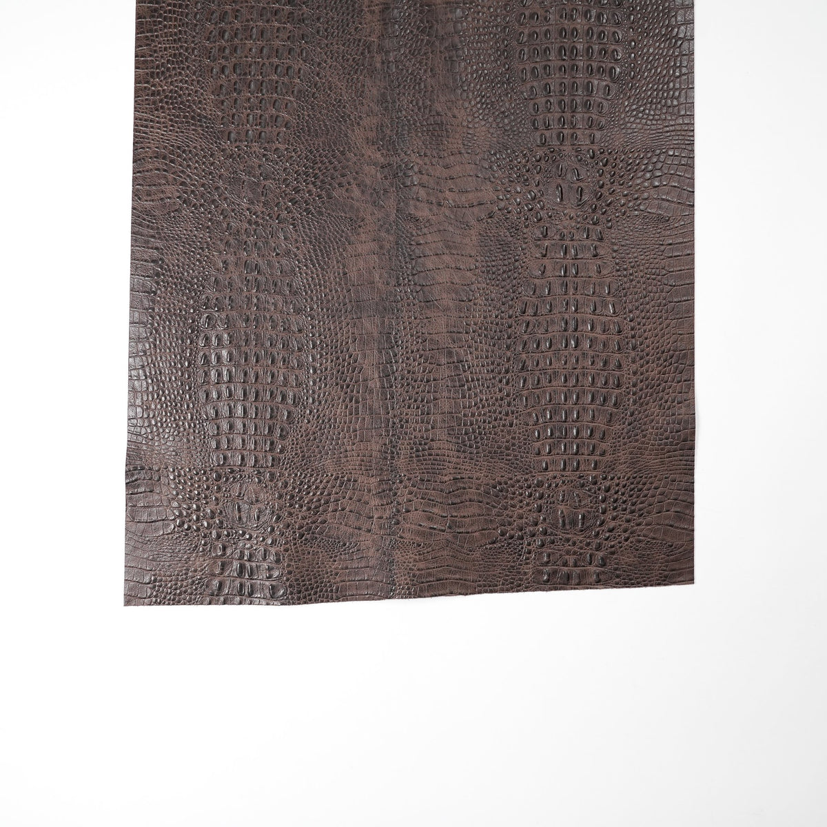 Hornback Crocodile Embossed Leather, 2.5-3 oz - Brown