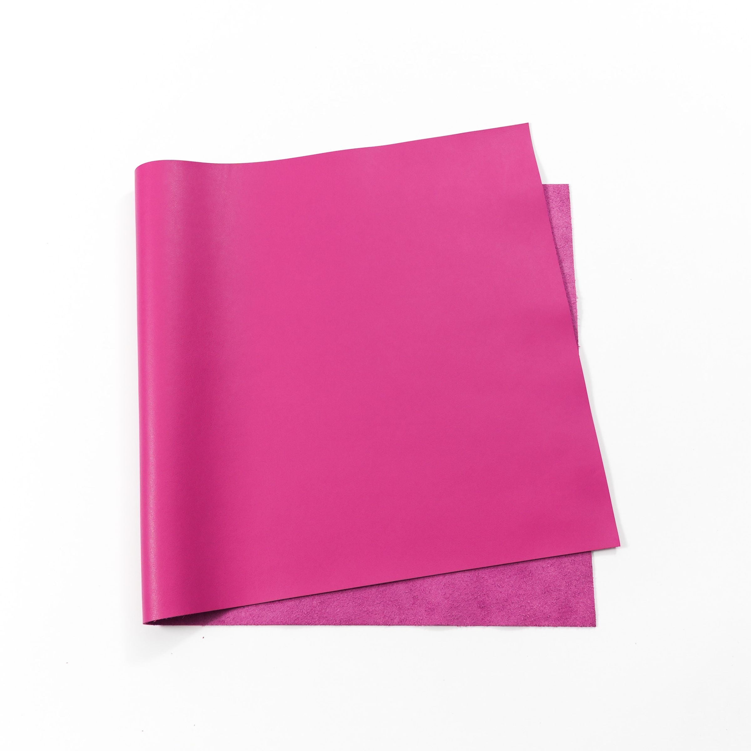 Italian nappa calfskin leather panel fuchsia color