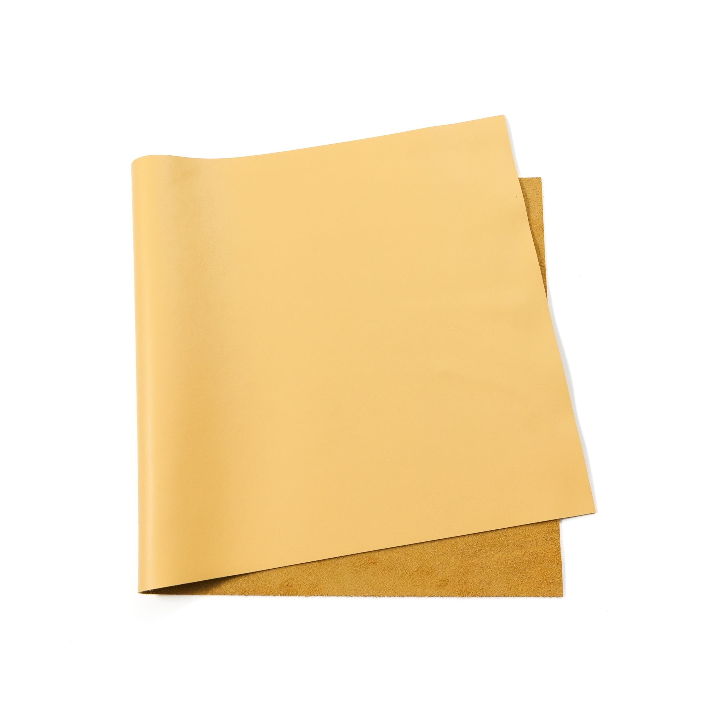 italian nappa calfskin leather panel soft yellow color