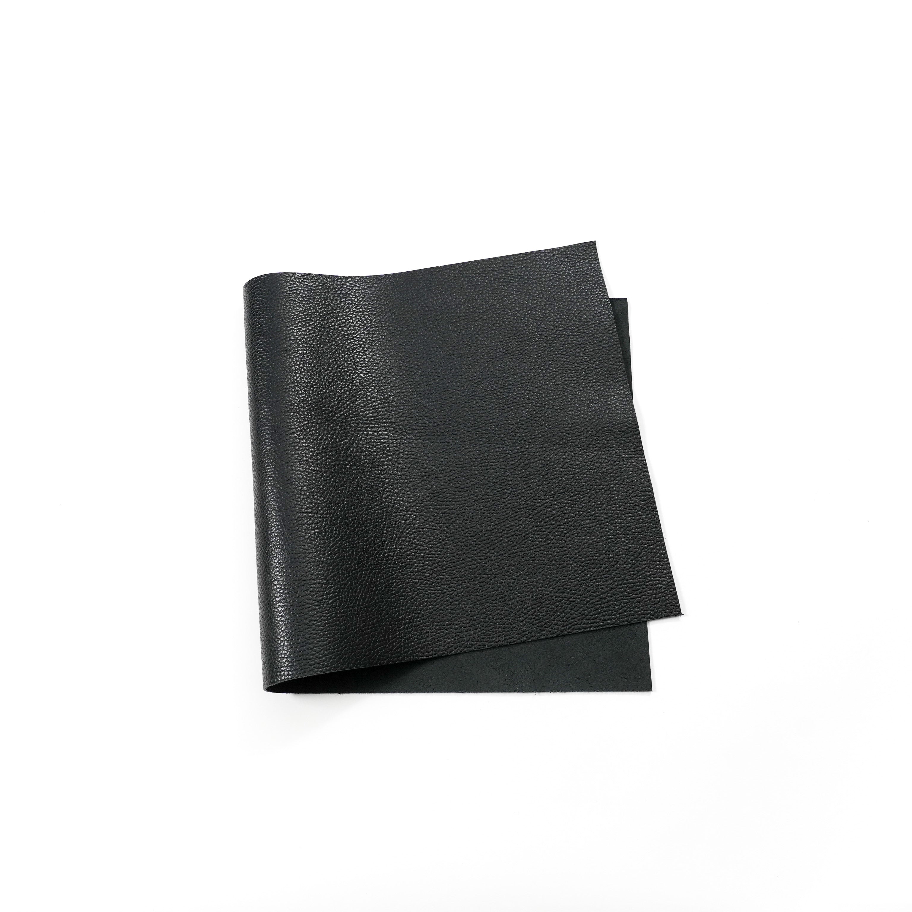 Italian Pebble Grain Leather Panels - Black
