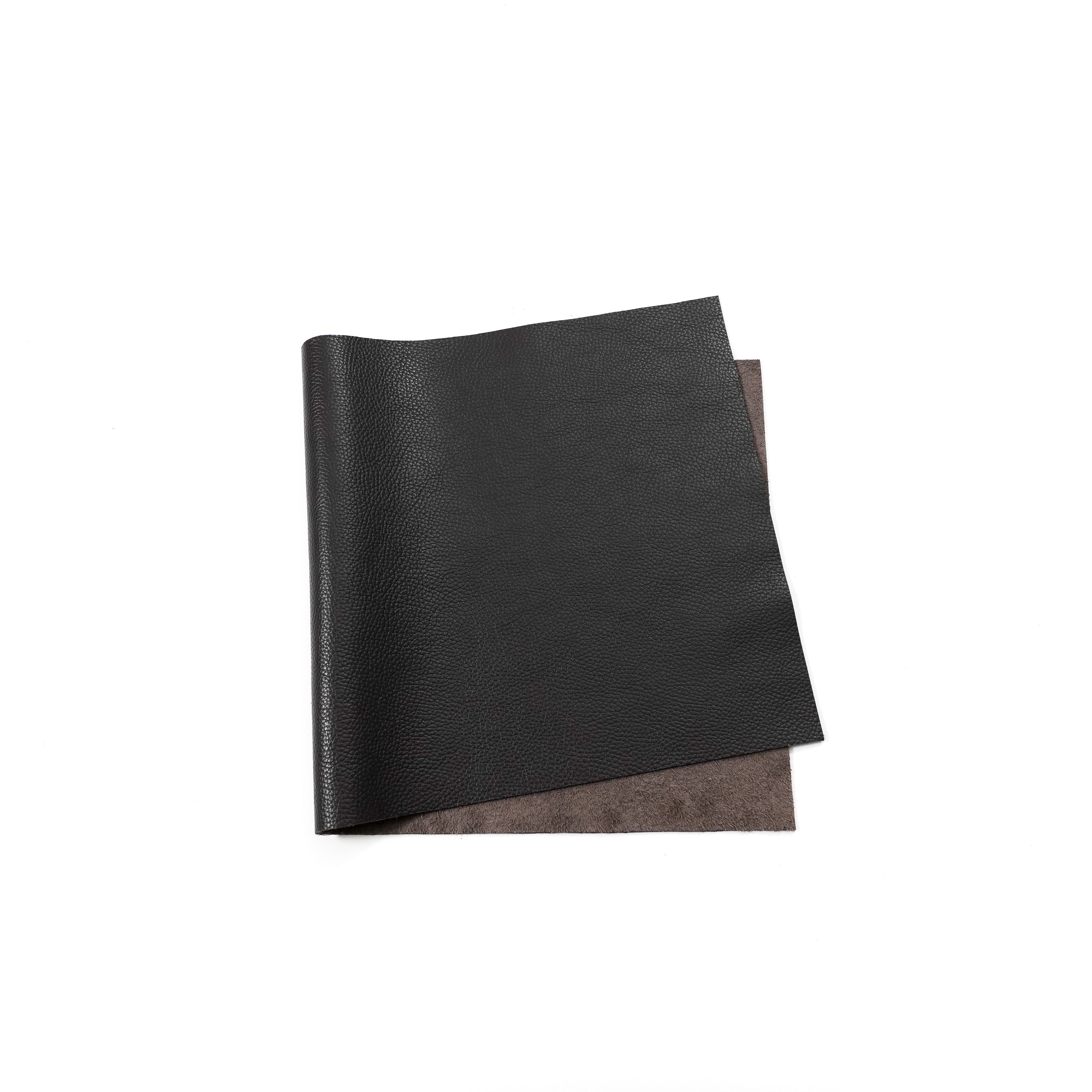 Italian Pebble Grain Leather Panels - Brown