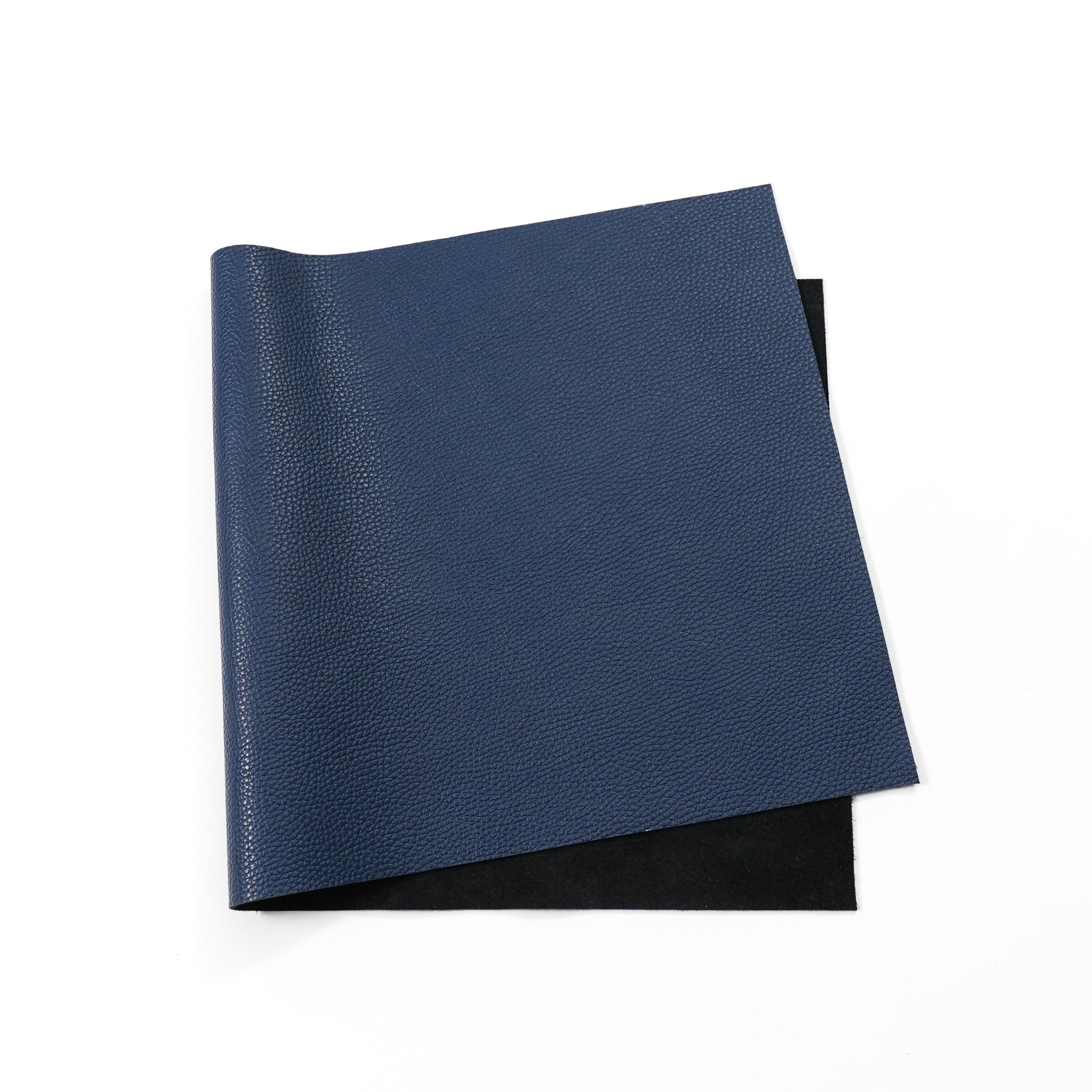 italian pebble grain cowhide leather pre cut sheet navy blue