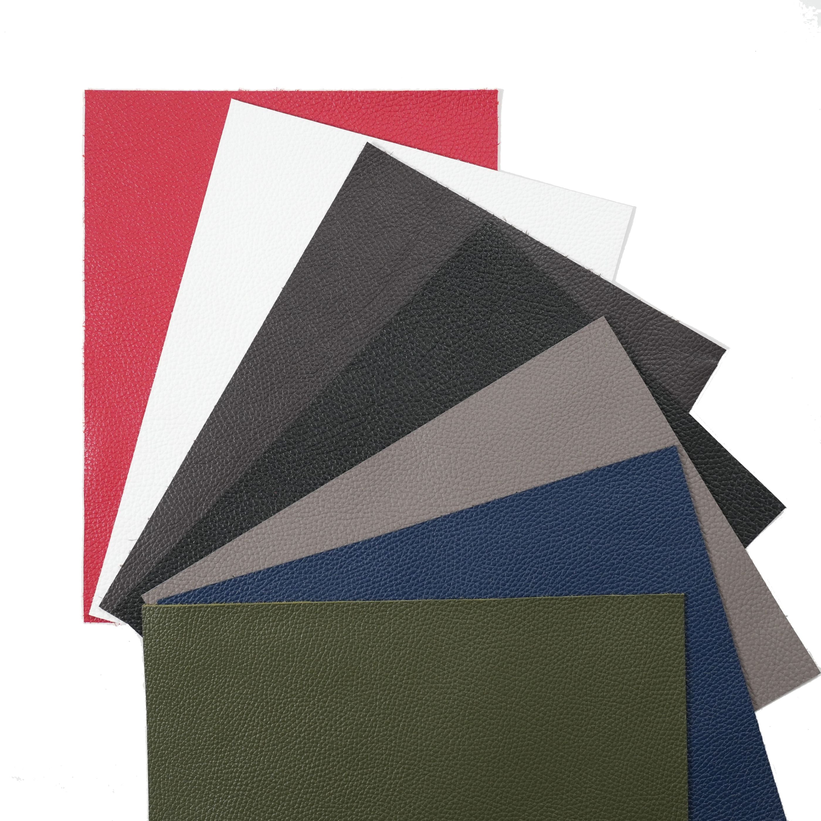 Italian Pebble Grain Leather Panels - Red