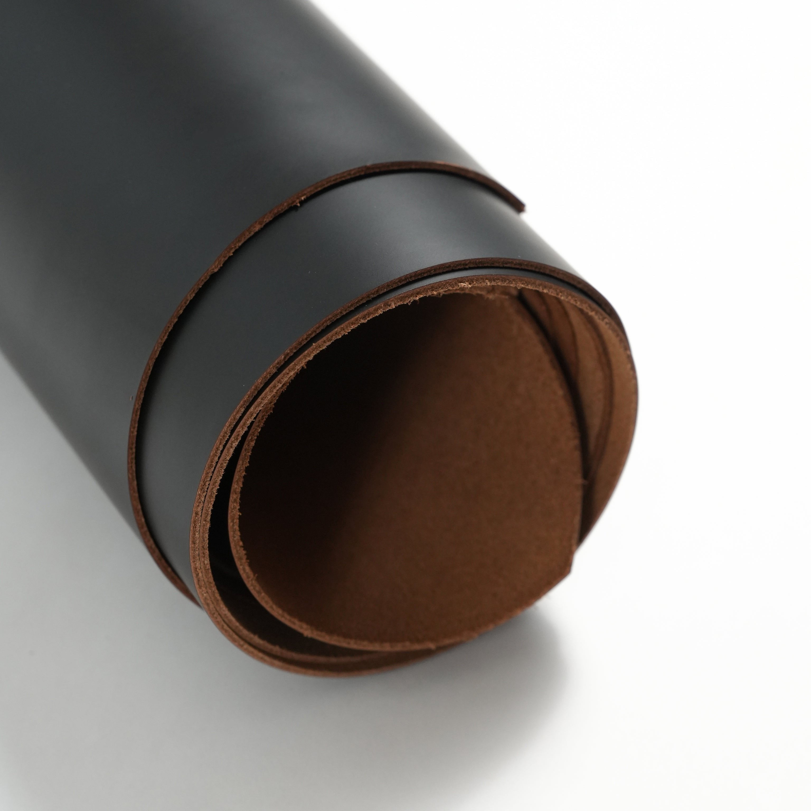 italian smooth leather sides black