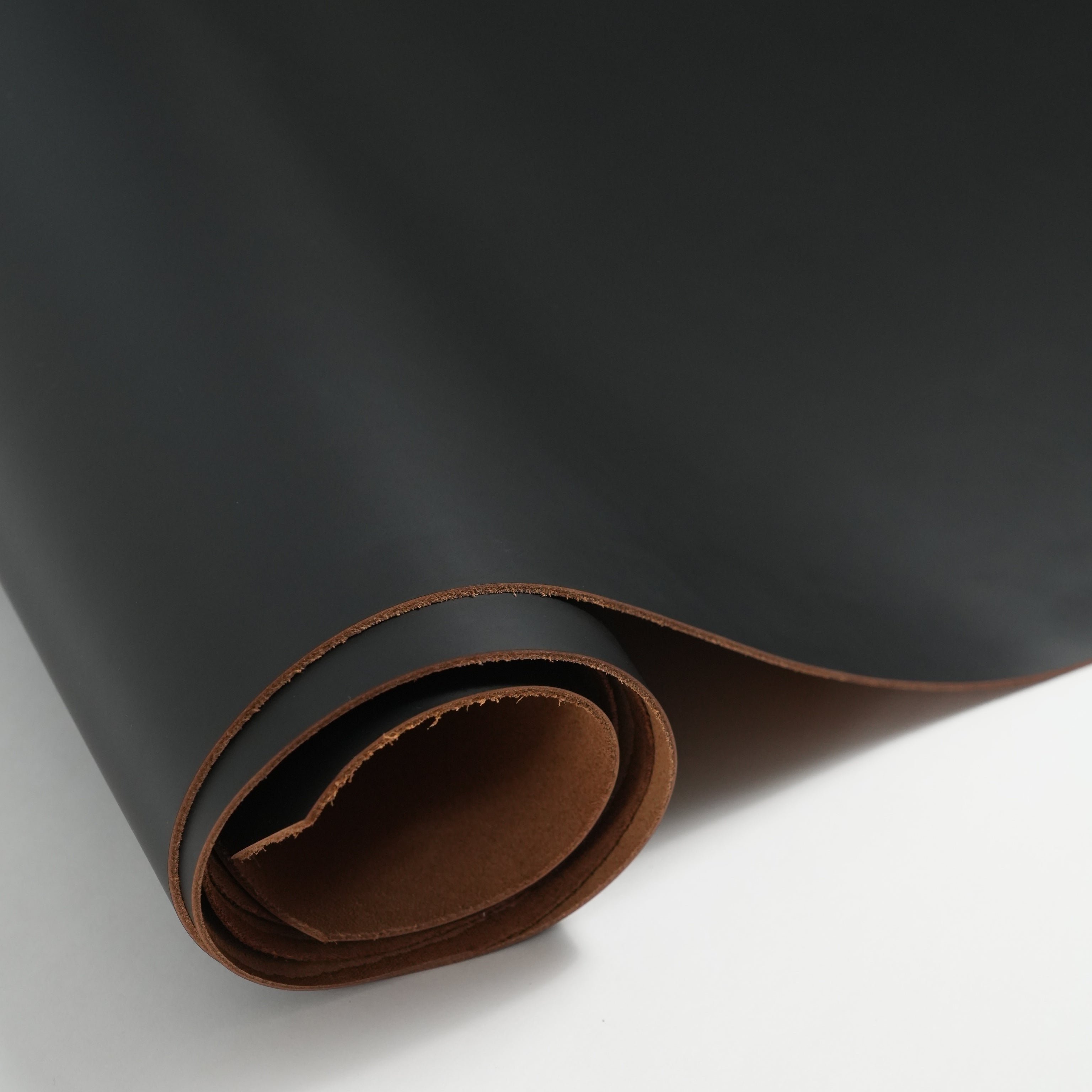 italian smooth leather sides sheet in black