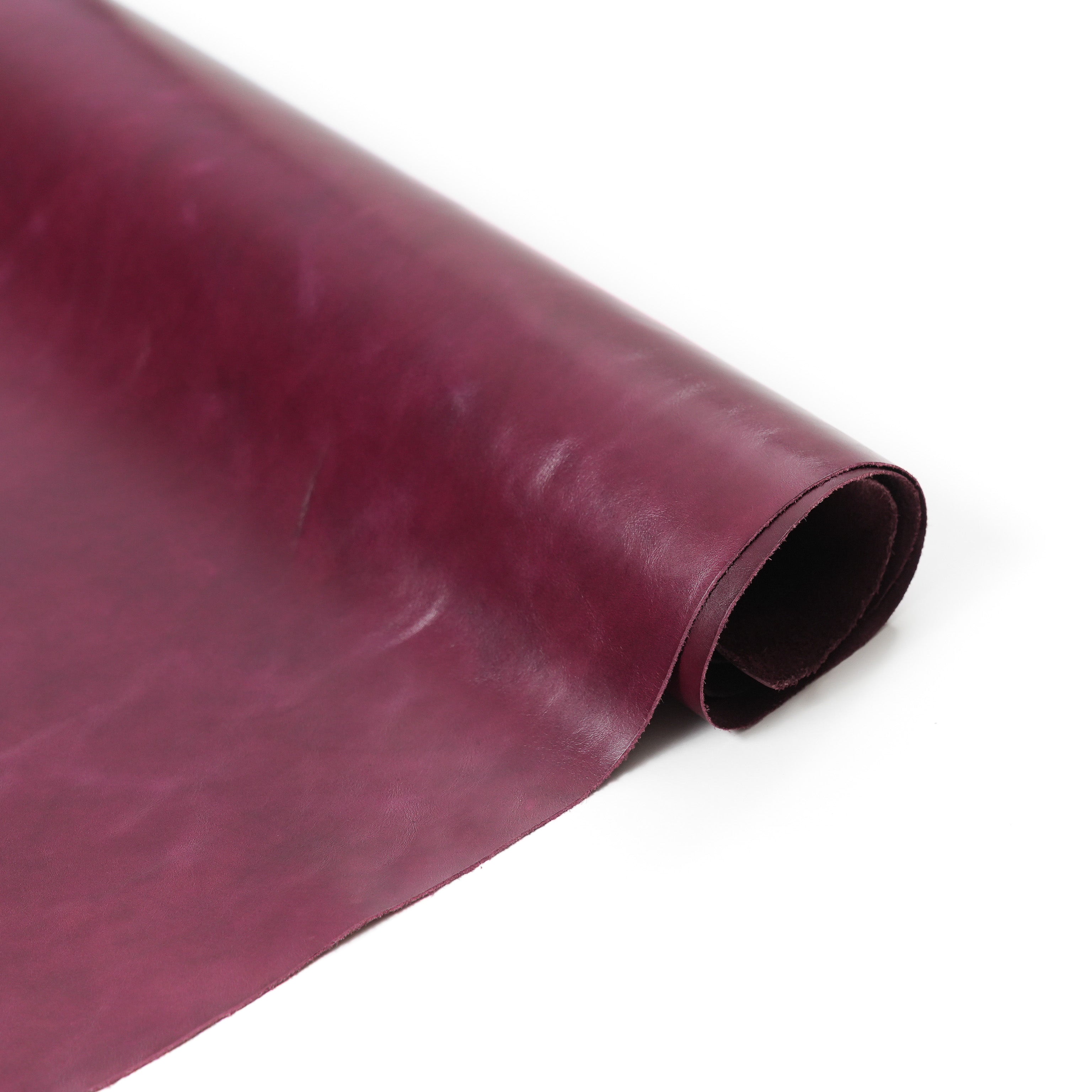 Italian Top Grain Glazed Leather Panels – Burgundy