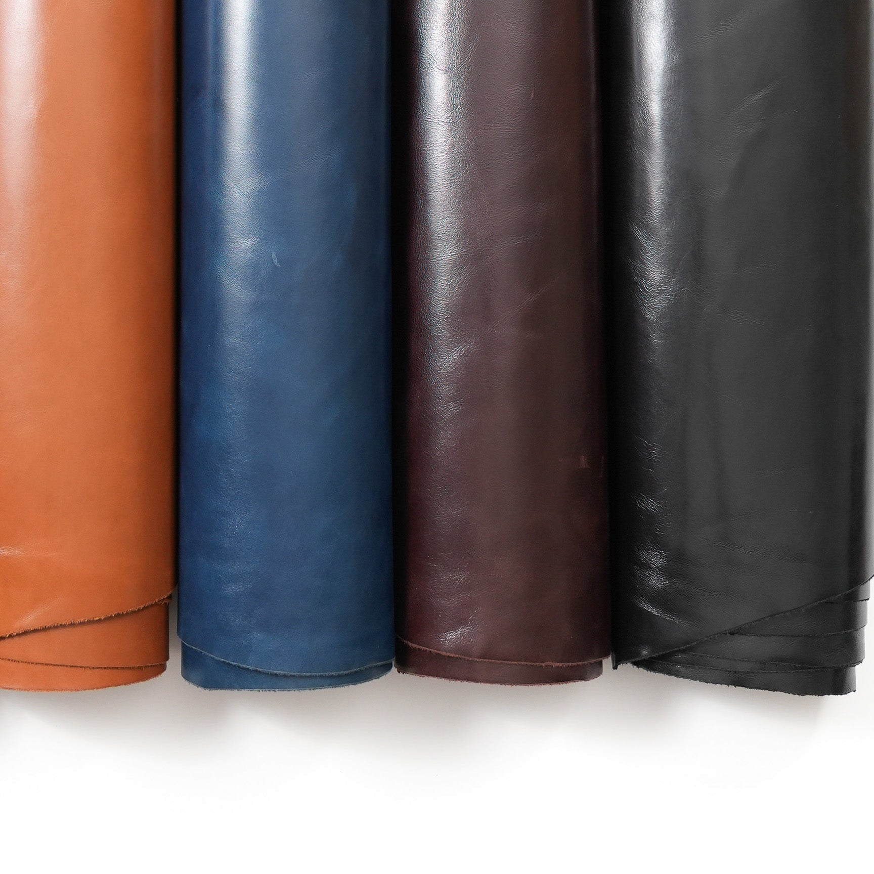 italian top grain glazed leather hides