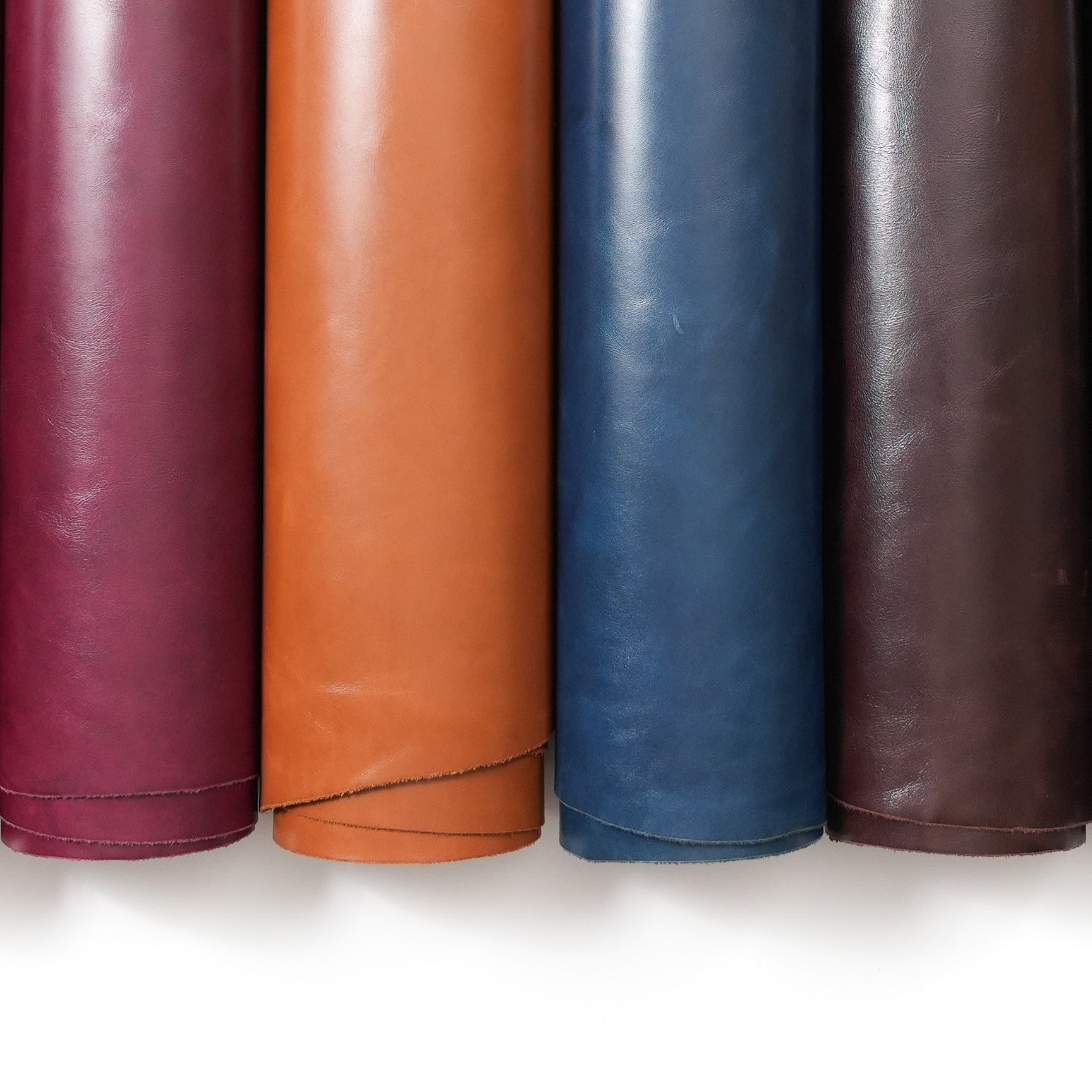italian top grain glazed leather hides