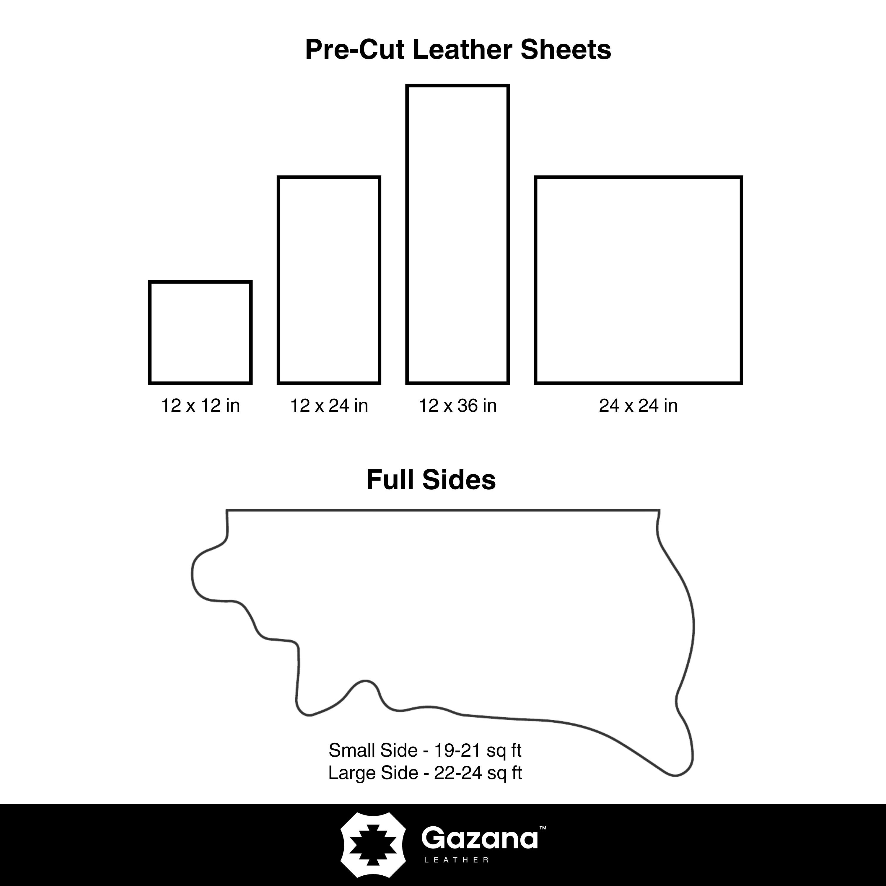 Italian Smooth Leather Sides - Cognac Brown