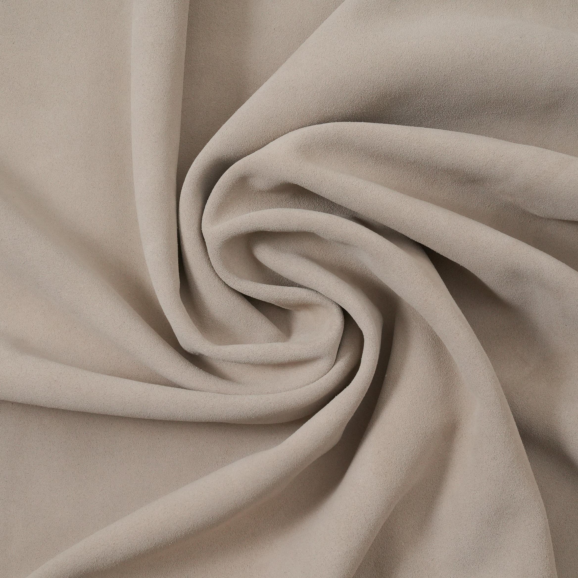 Italian Cowhide Suede Leather Panels - Light Beige