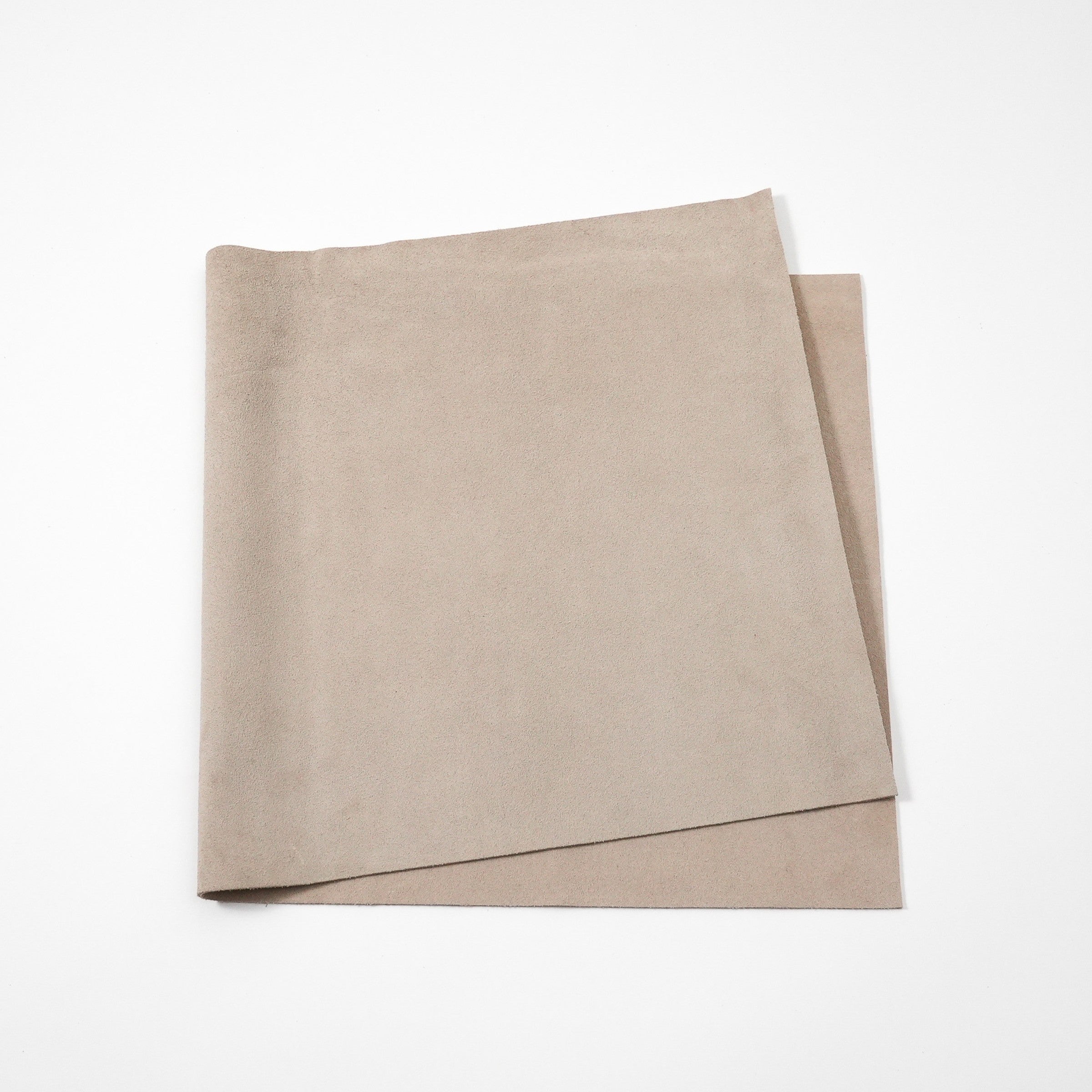 Italian Cowhide Suede Leather Panels - Light Beige