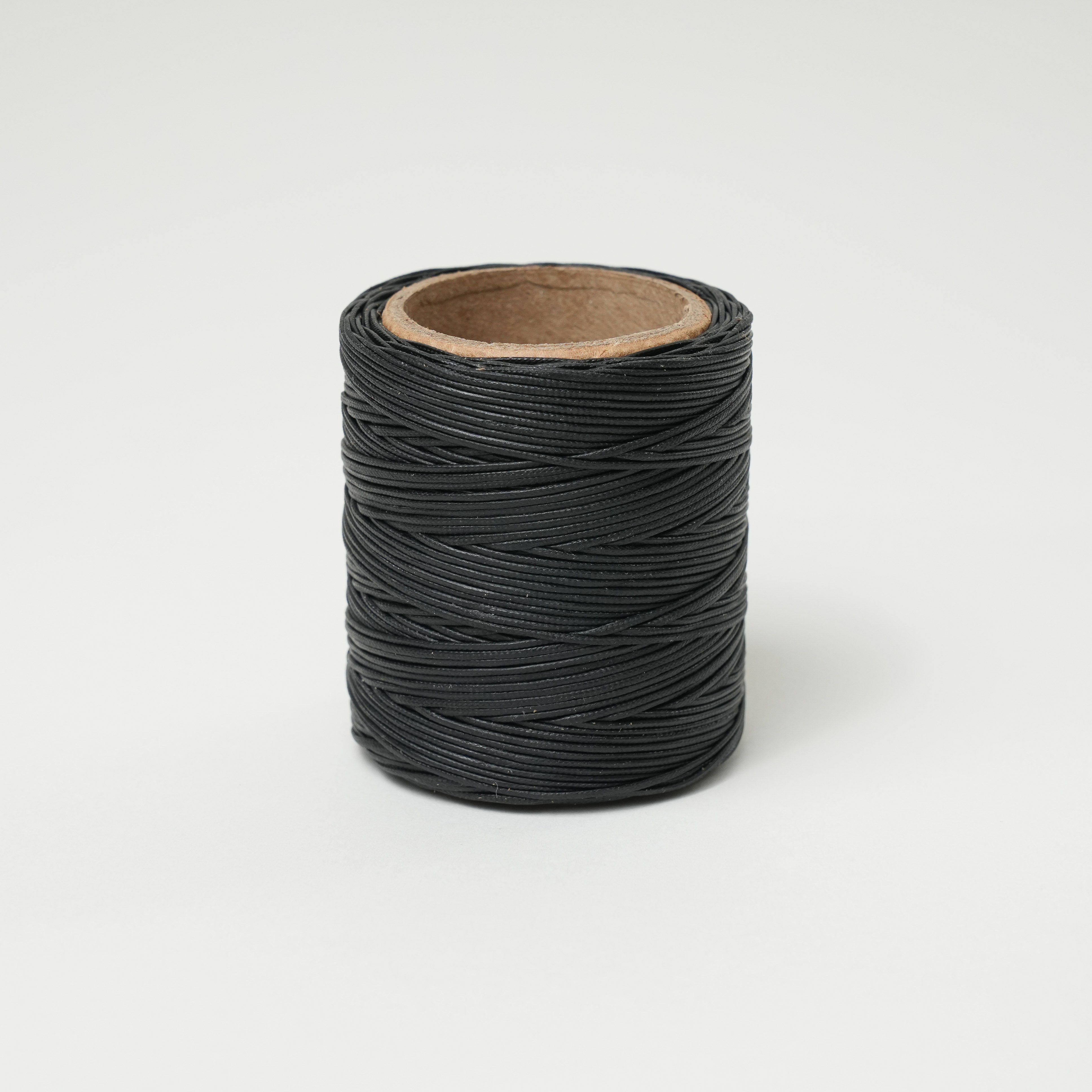 maine thread braided waxed cord spool black