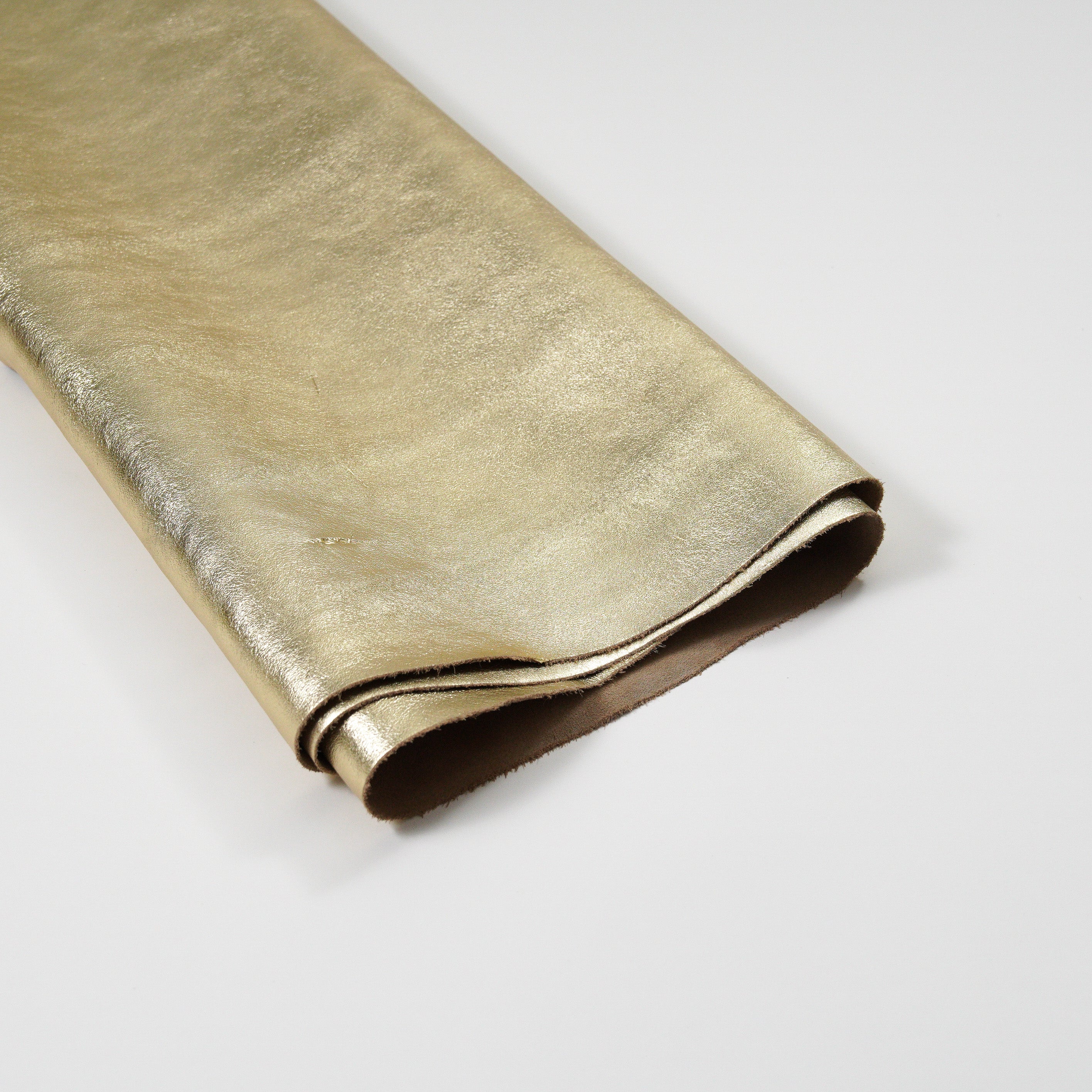 metallic leather hide gold color