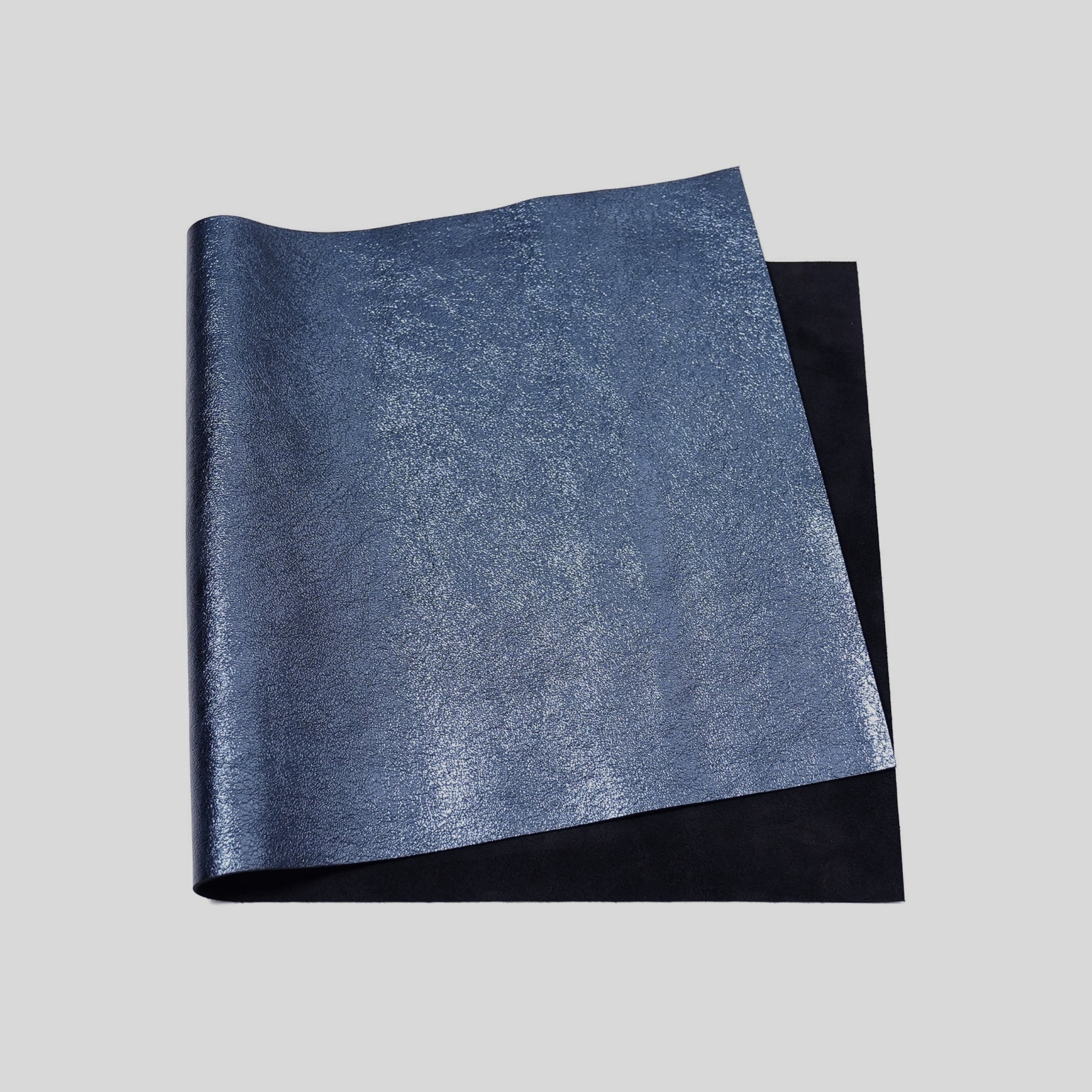 Metallic Leather Panels - Navy Blue