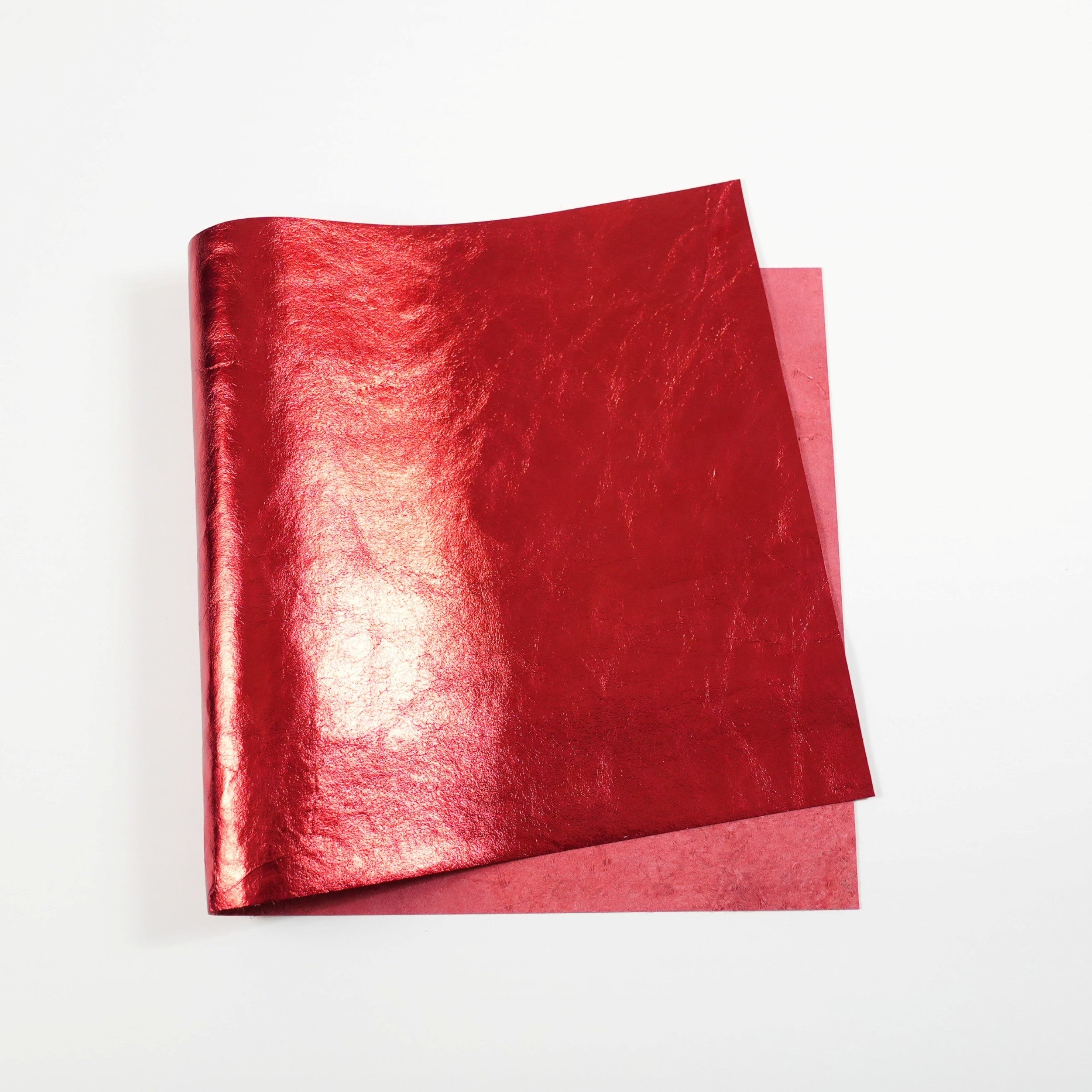 Metallic Leather Panels - Red