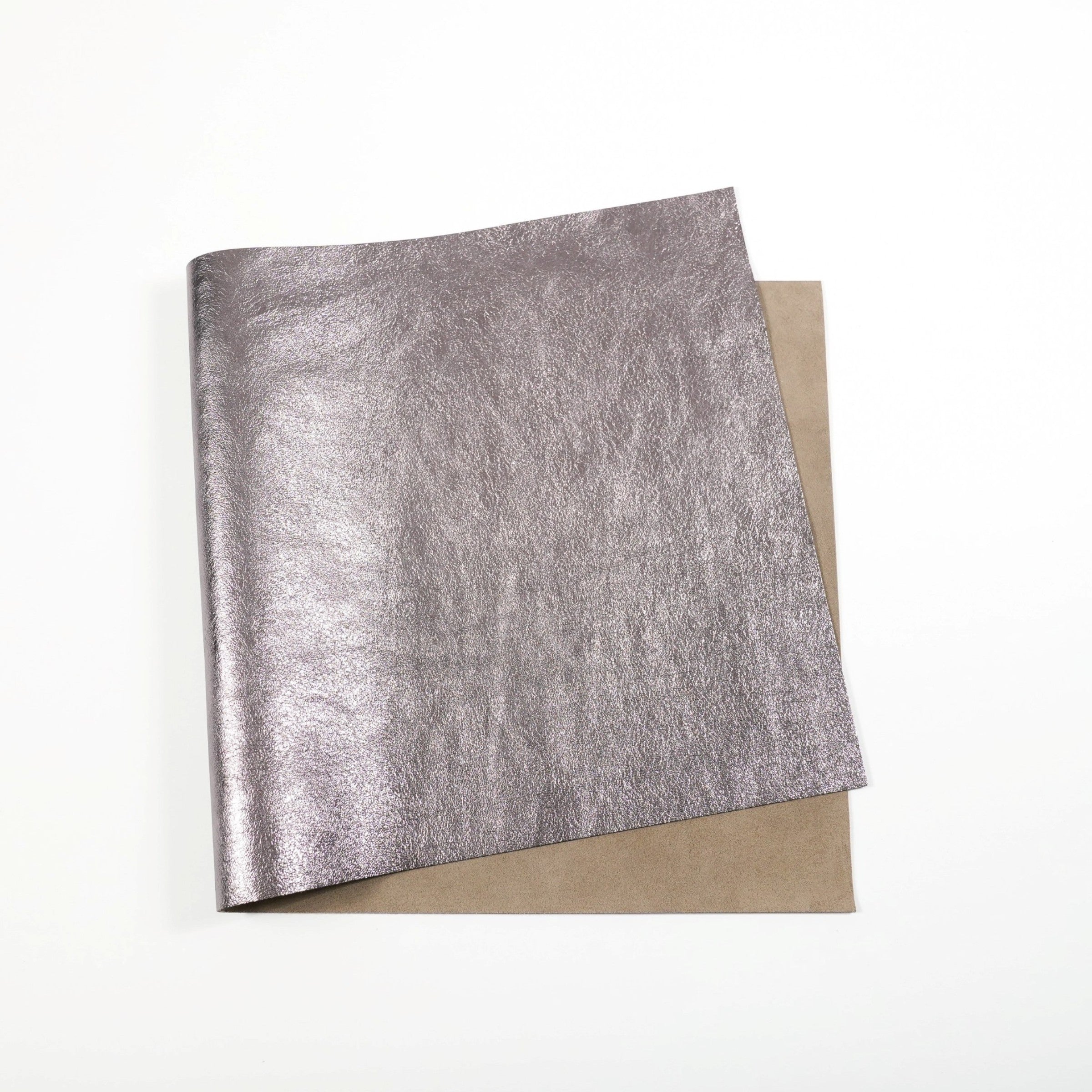 metallic leather panel titanium color
