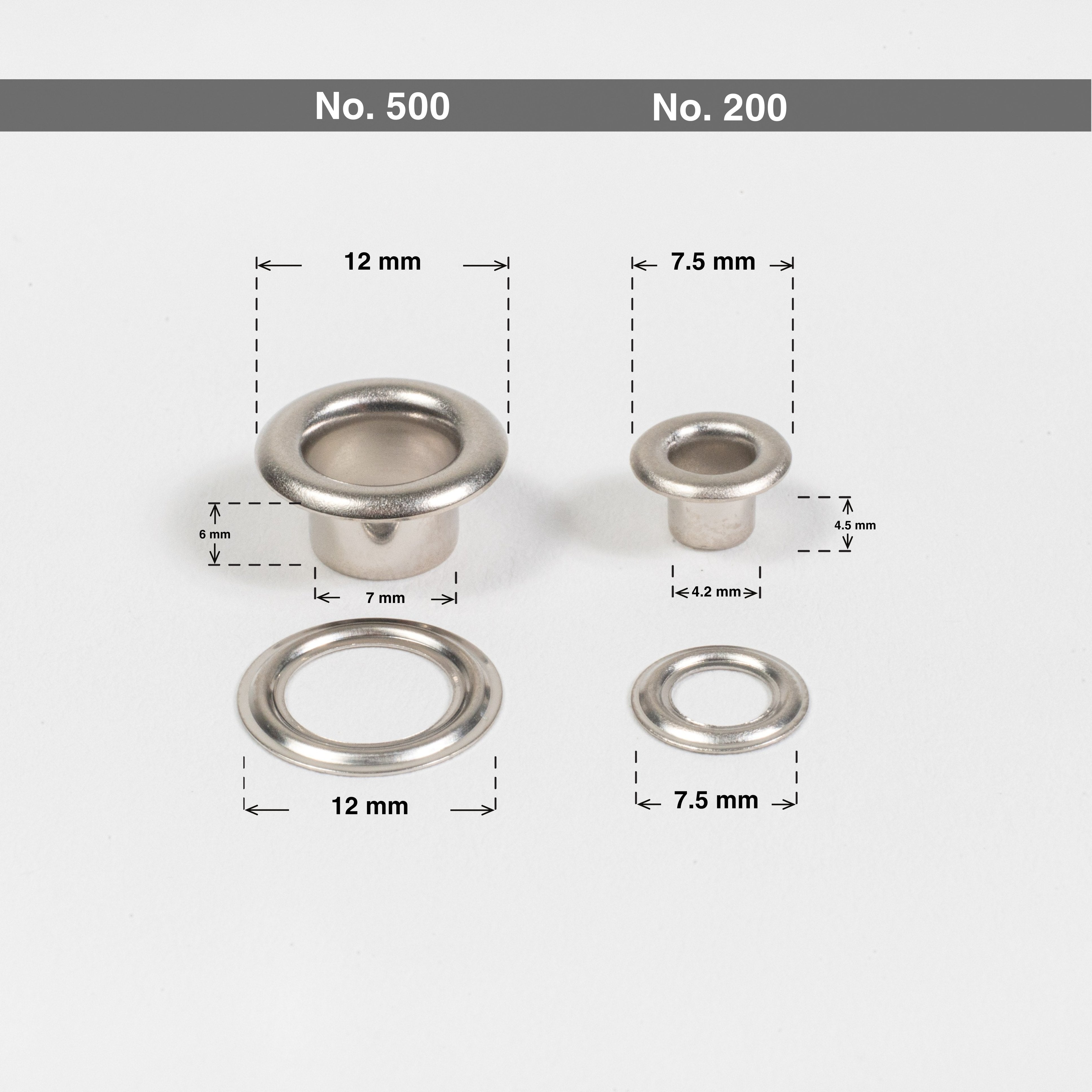 Peacock Grommets - Nickel Plated