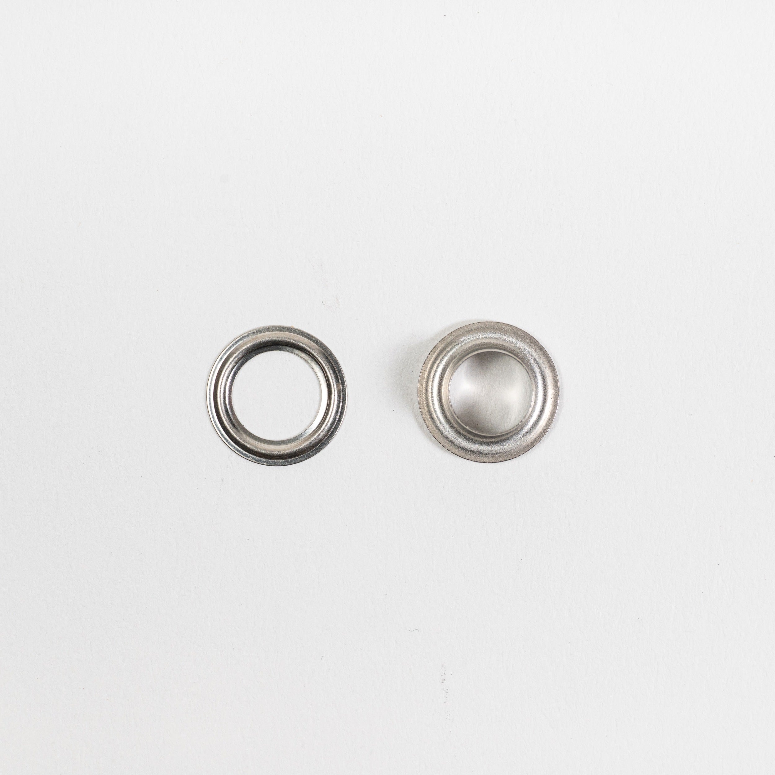 nickel plated grommet top view