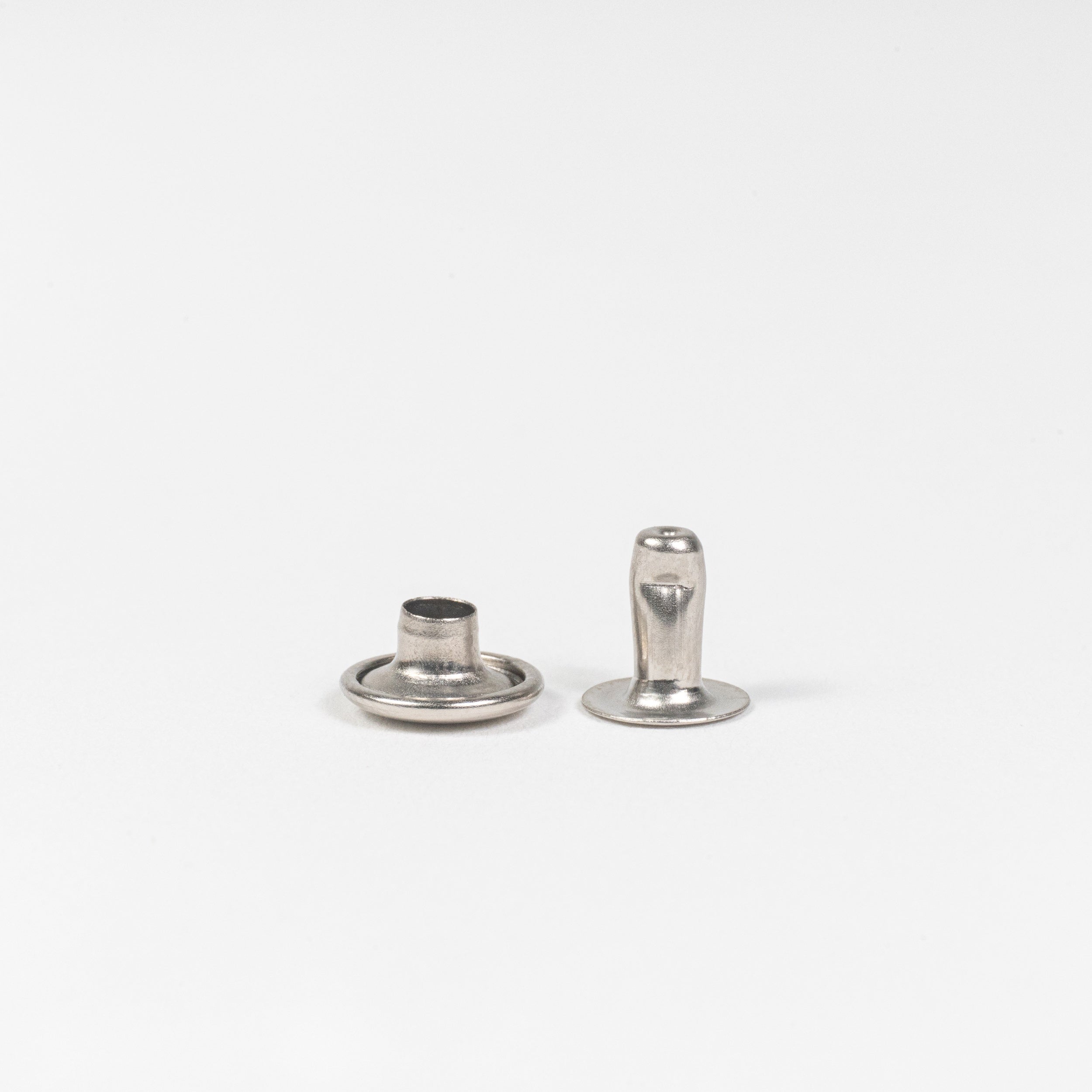 nickel plated rapid rivet post and cap view