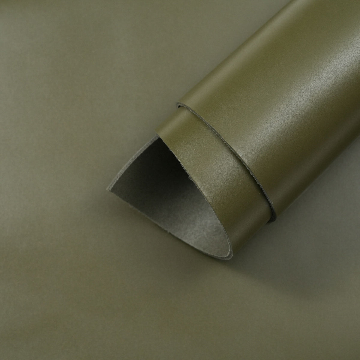Dyed Veg Tan Leather Panels - Olive Green