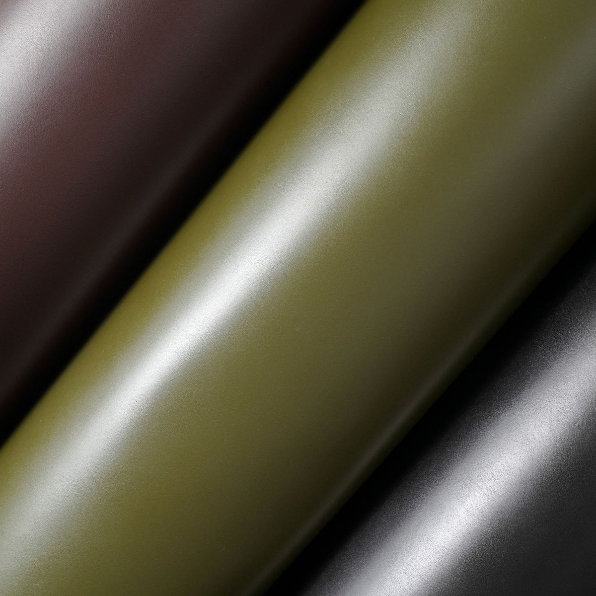 Dyed Veg Tan Leather Panels - Olive Green
