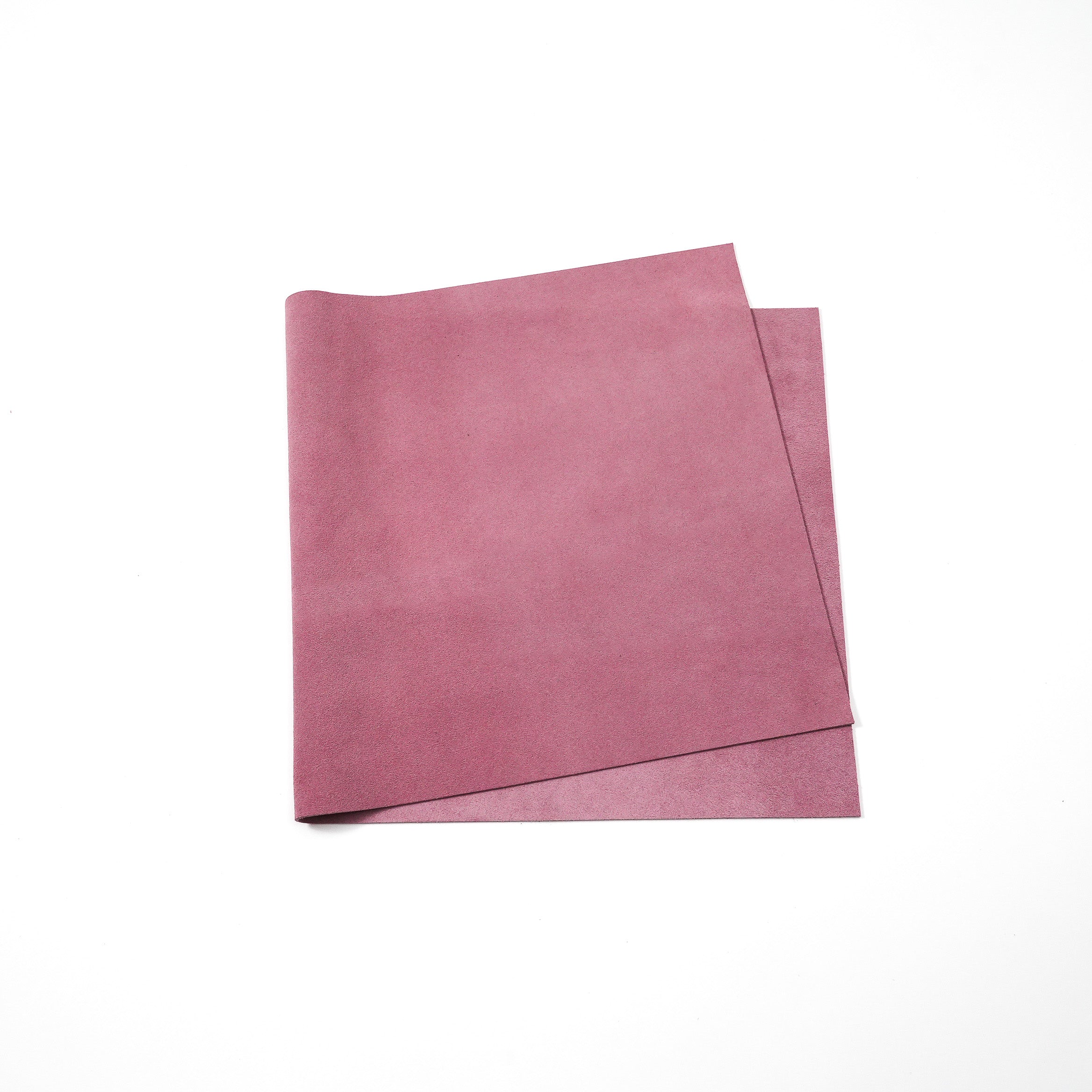Italian Cowhide Suede Leather Panels - Pink