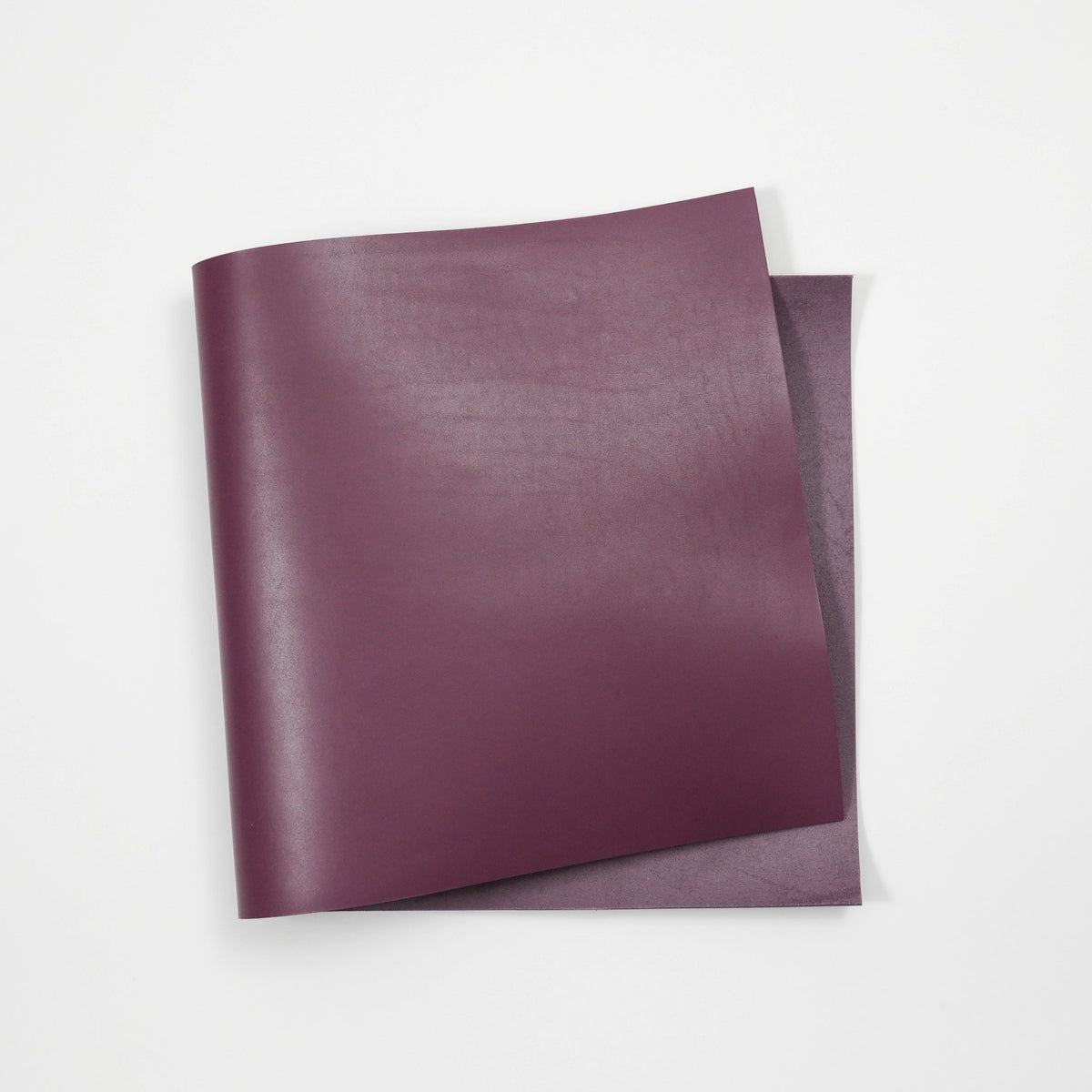 Dyed Veg Tan Leather Panels - Plum