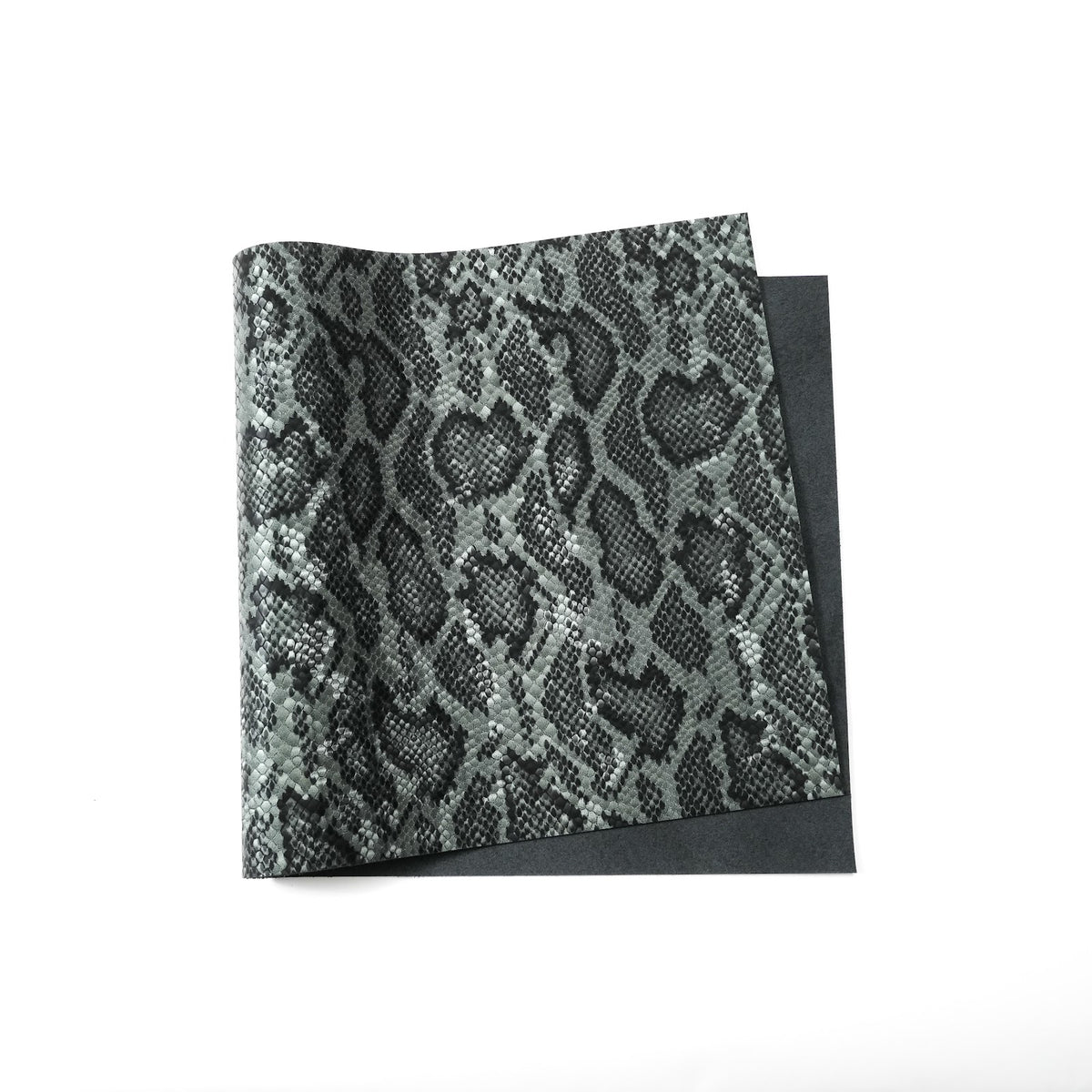 Python Print Cowhide Leather Panels, Satin Finish, 2.5-3 oz - Green