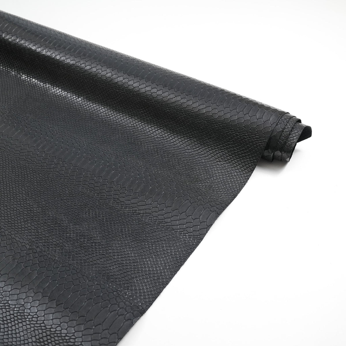 Python Embossed Leather, 2.5-3 oz - Black