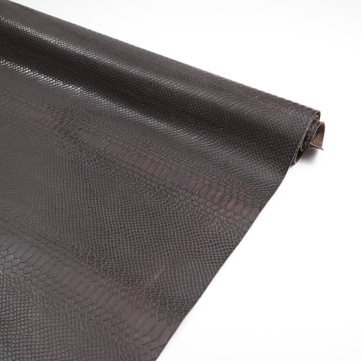 Python Embossed Leather, 2.5-3 oz - Brown