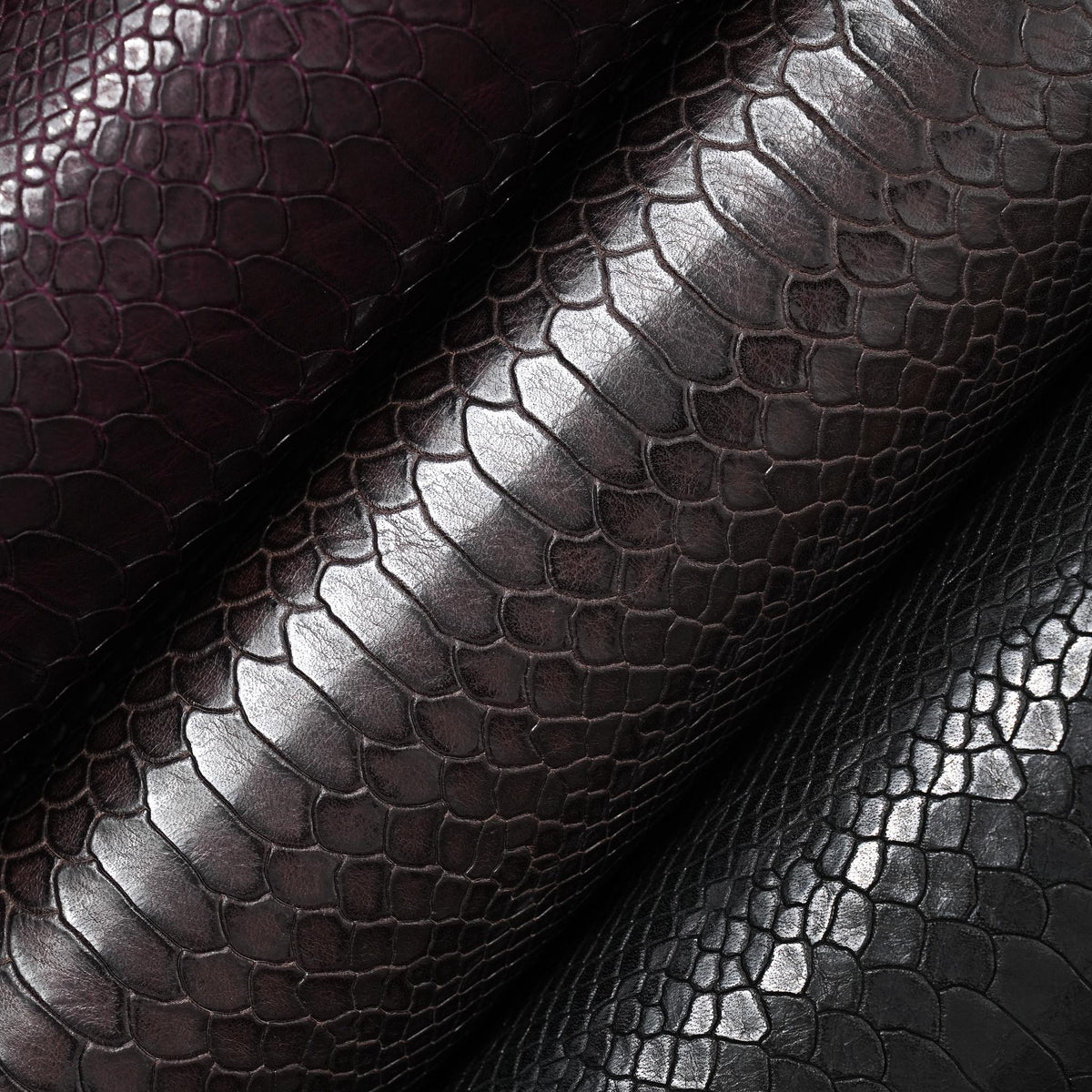 Python Embossed Leather, 2.5-3 oz - Brown
