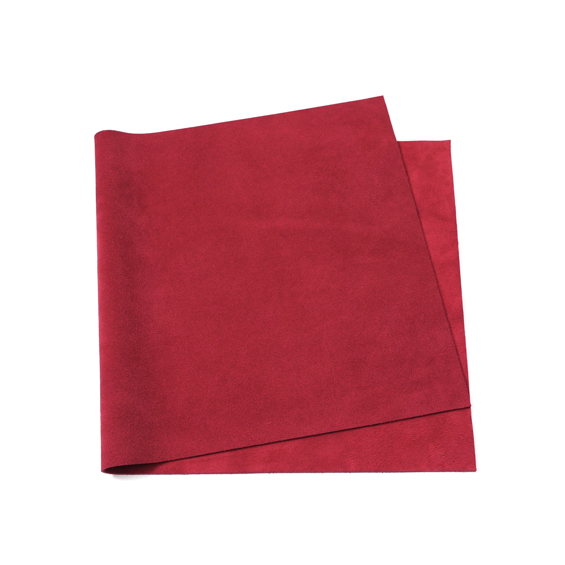 red italian cowhide suede leather pre cut panel