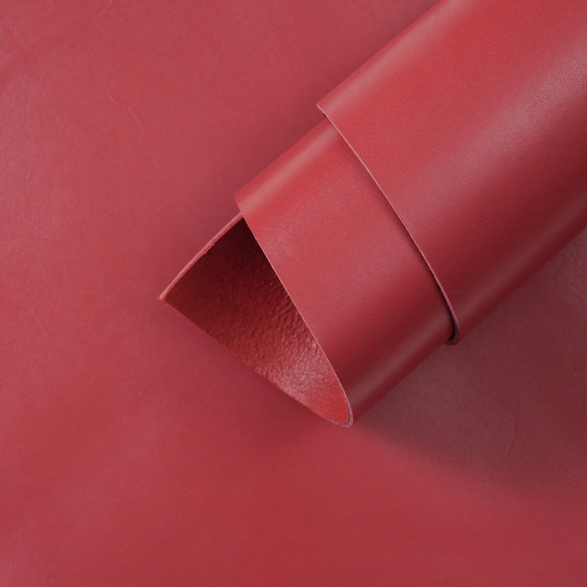Dyed Veg Tan Leather Panels - Red