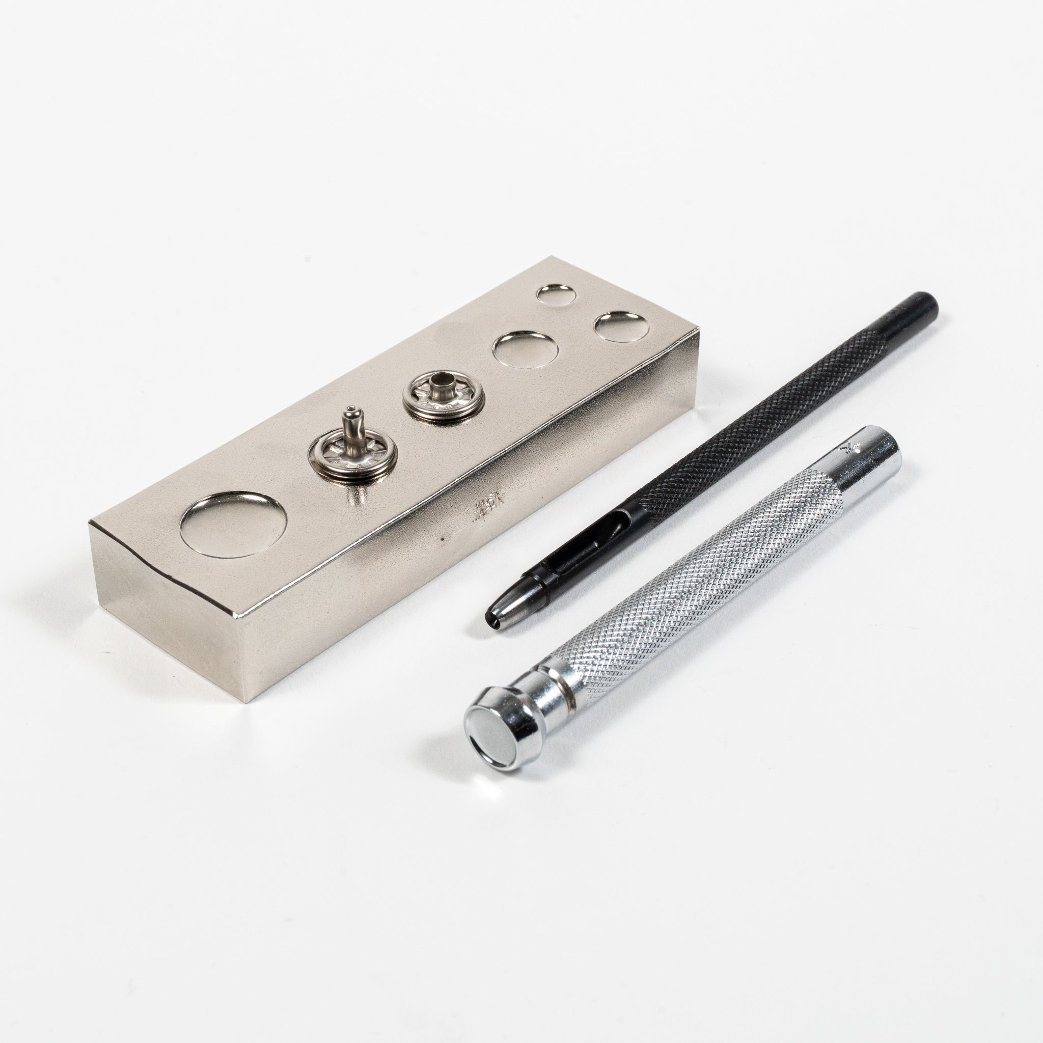 rivet setter with punch and anvil