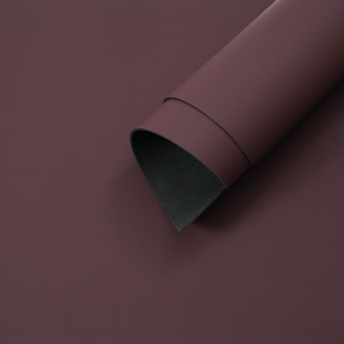 Rubberized Cowhide Leather Panels, Smooth Matte Finish, 3-3.5 oz - Burgundy