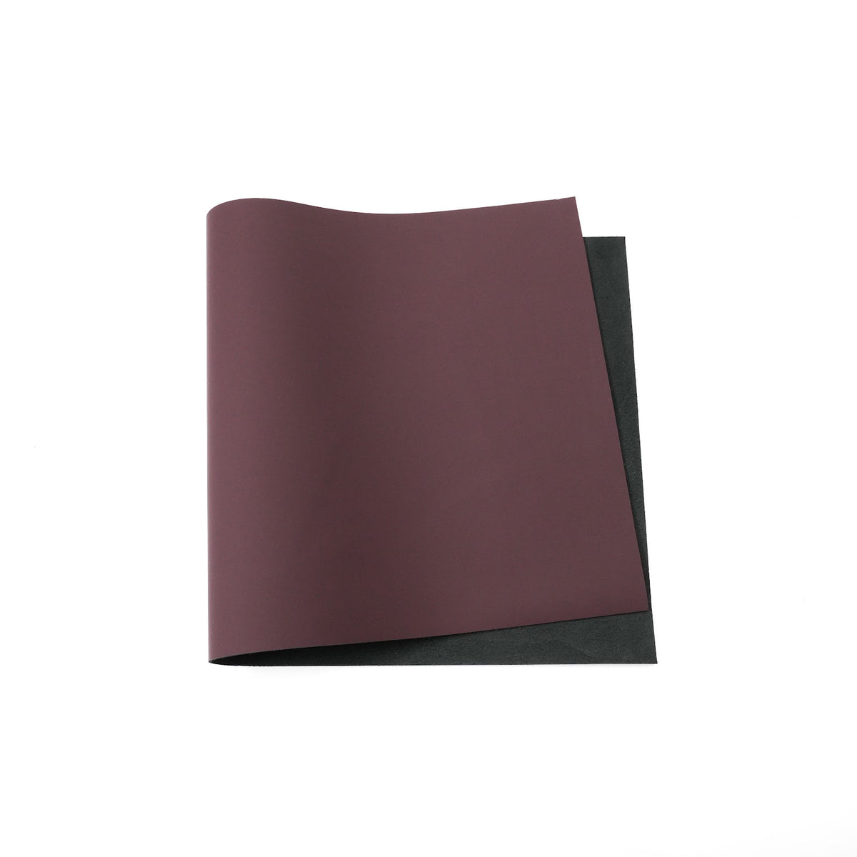 Rubberized Cowhide Leather Panels, Smooth Matte Finish, 3-3.5 oz - Burgundy