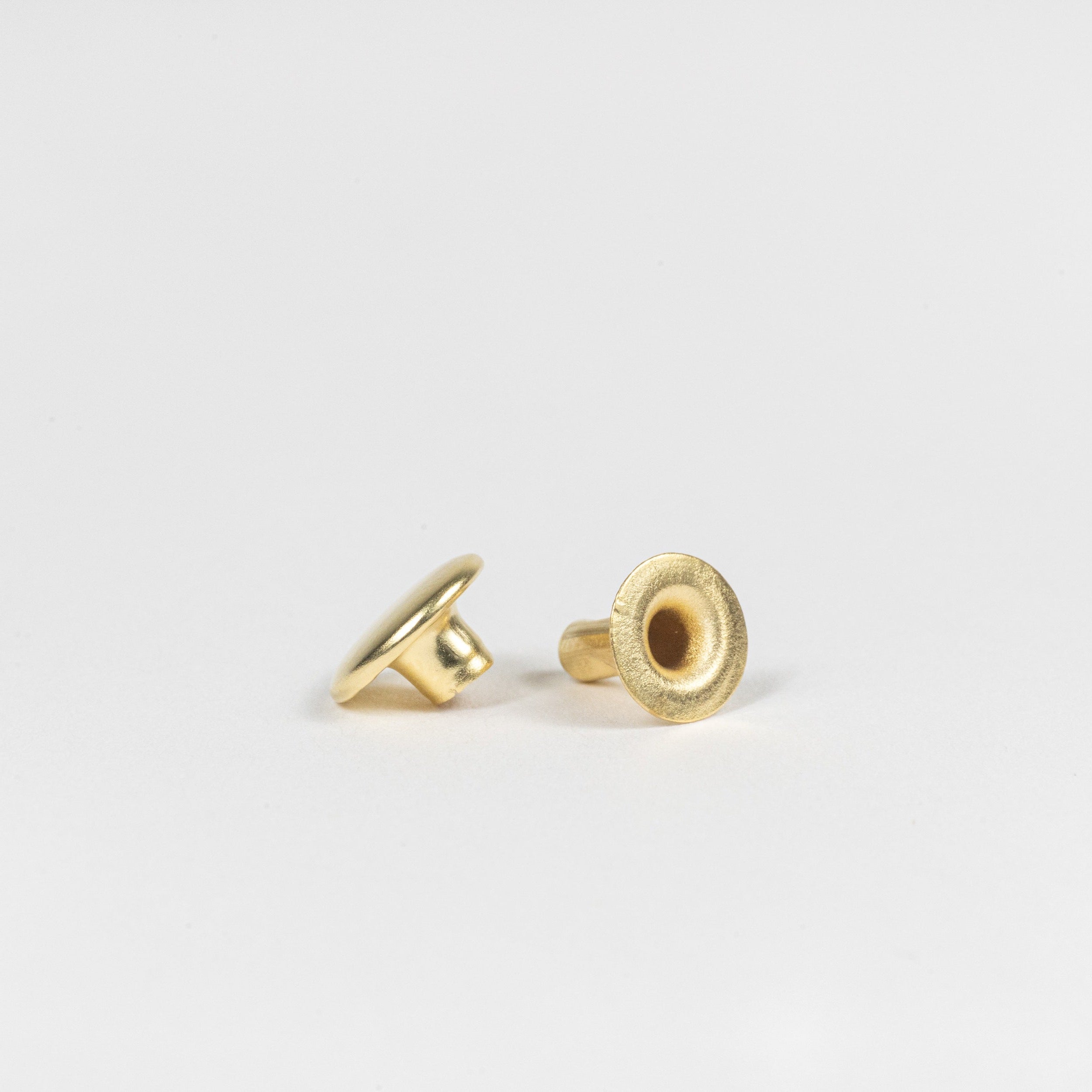 solid brass rapid rivet side angle view
