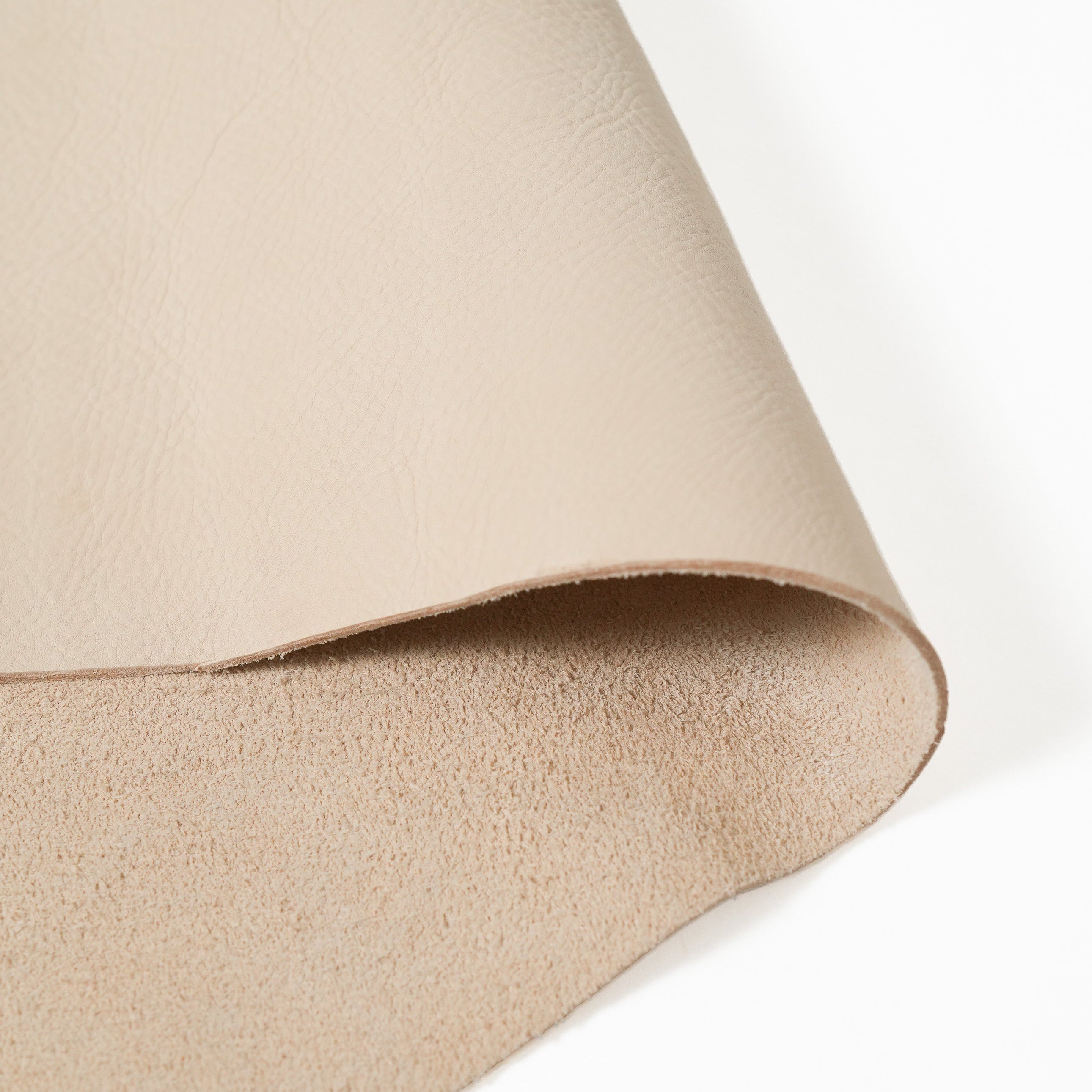 Close-up of milled veg tan leather 