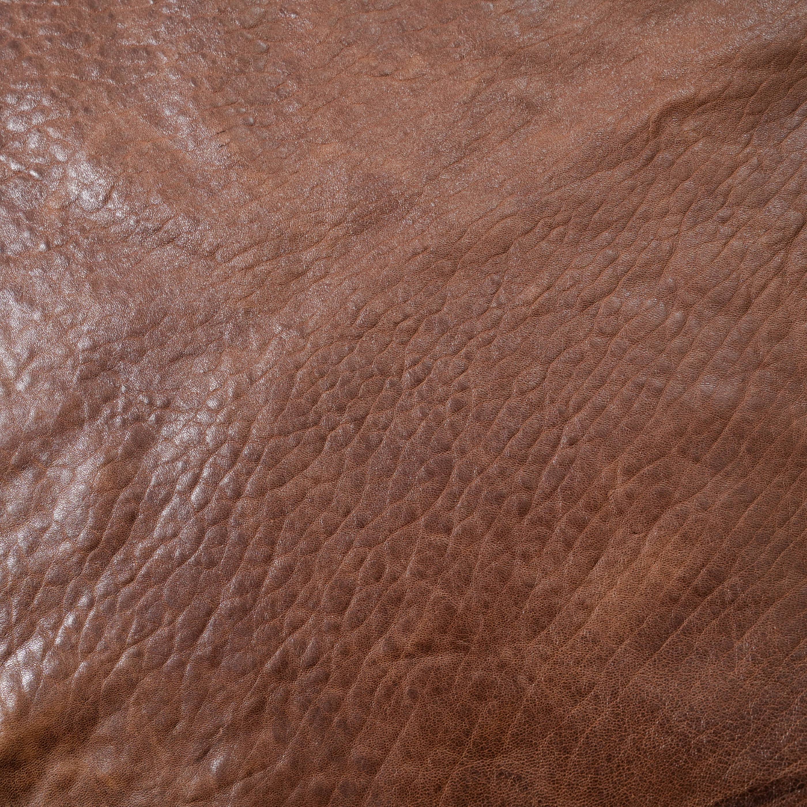 Veg Tan Washed Lambskin Leather, Pull Up – Medium Brown