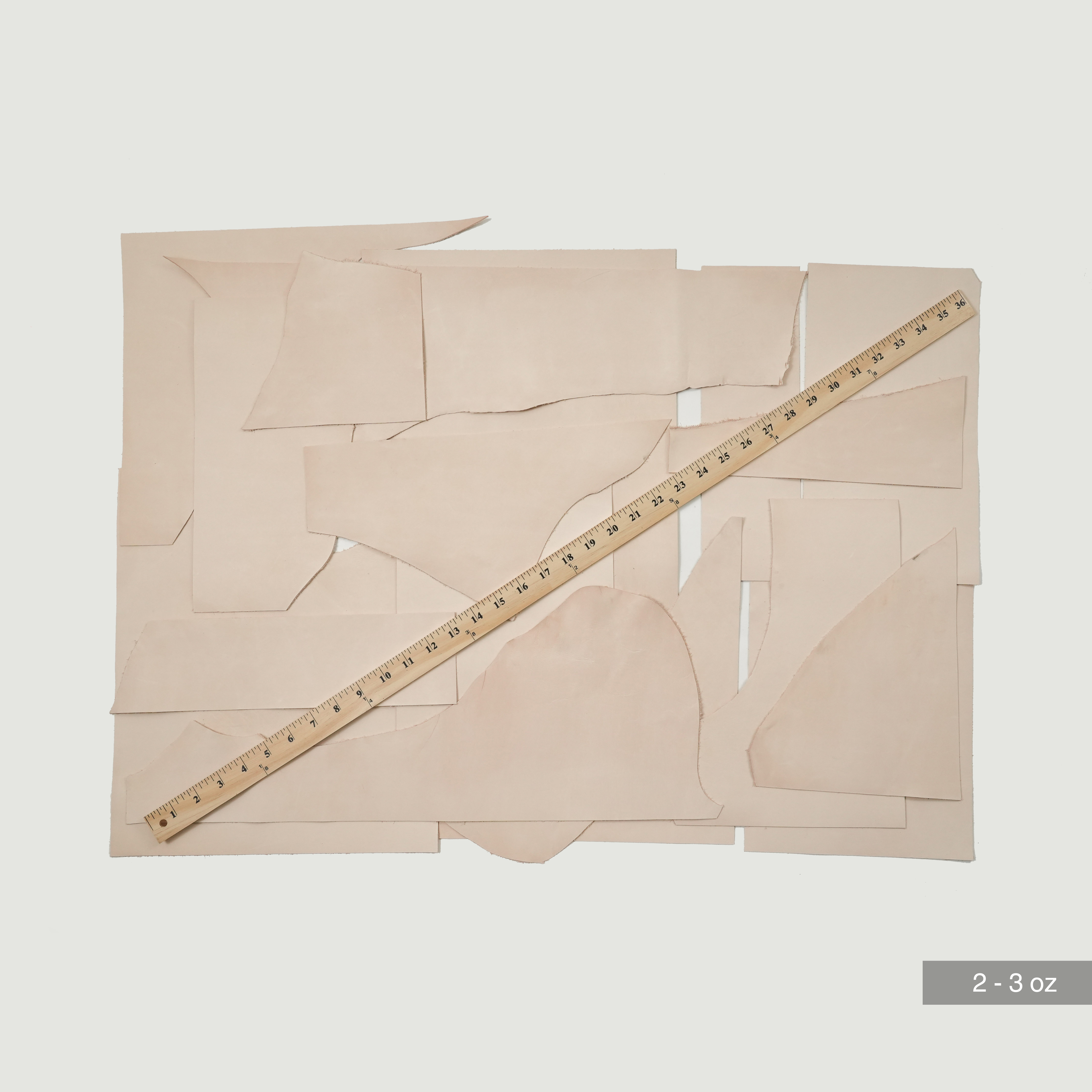 veg tan leather scraps heavyweight 2-3 oz