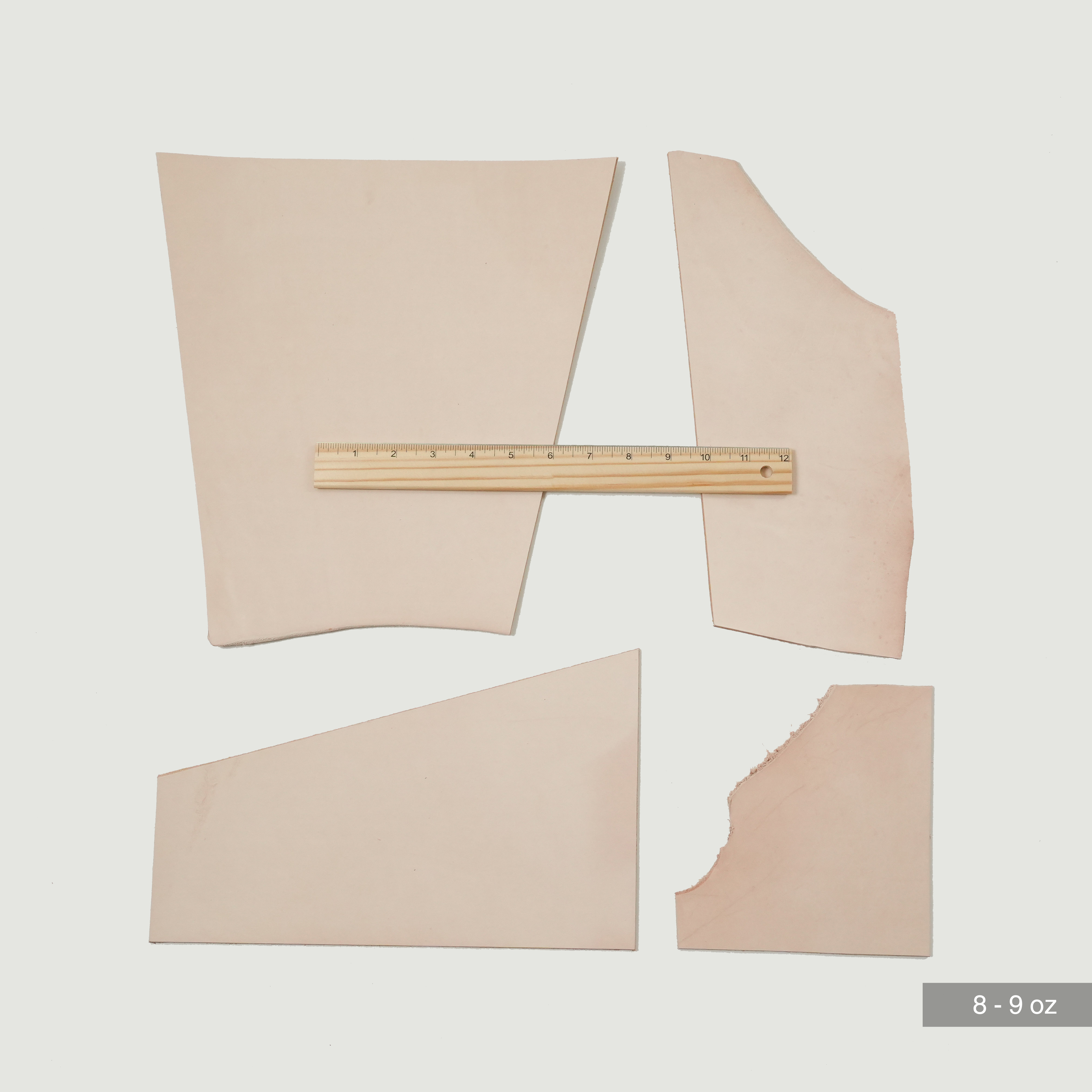 veg tan leather scraps heavyweight 8-9-oz