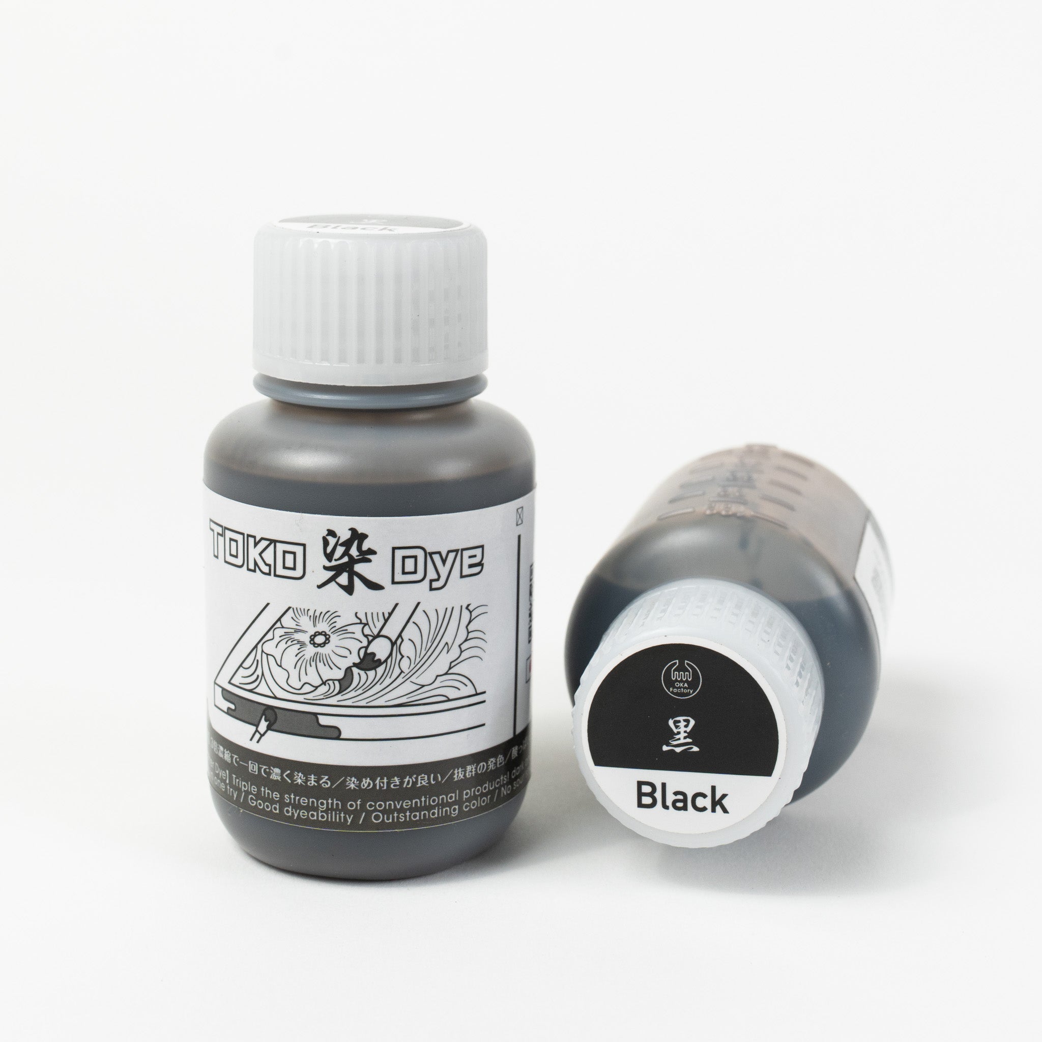 Water-based black leather dye, 3.4 fl oz bottles